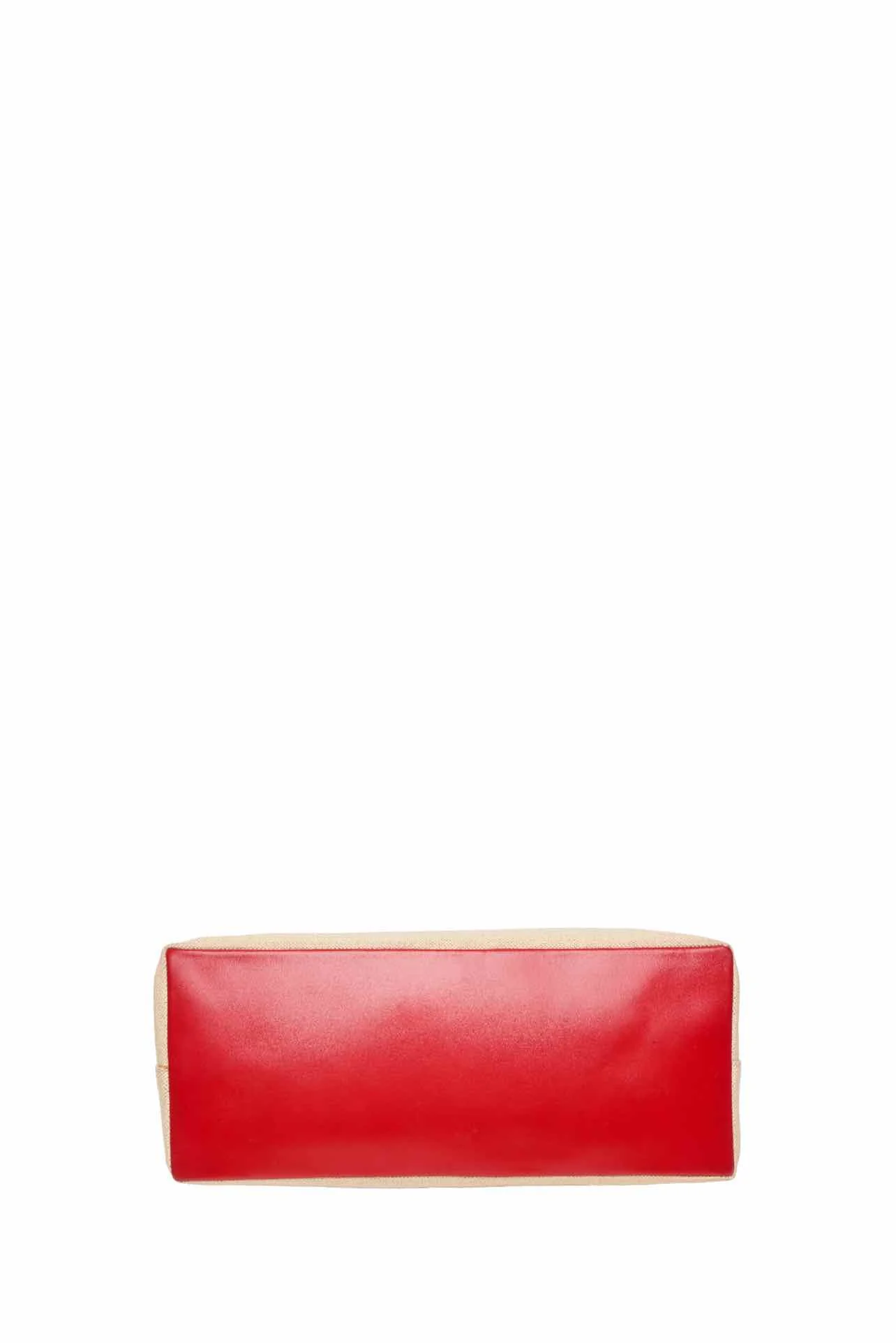 Prada Spring/Summer 1998 Enamel Metal Logo Canapa & Leather Shoulder Bag - Image 4