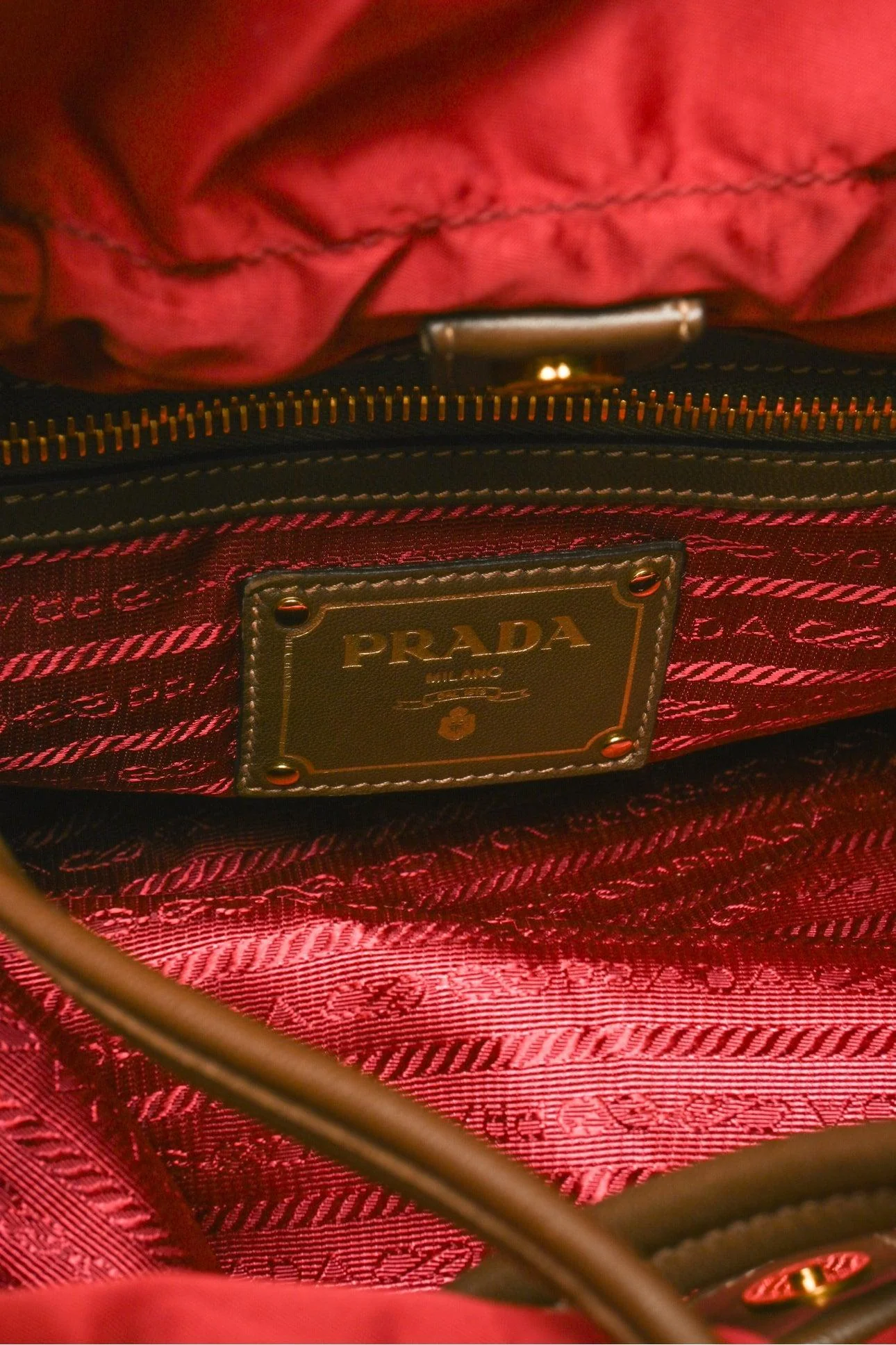 Prada Tessuto Logo Jacquard Drawstring Tote Bag - Image 6