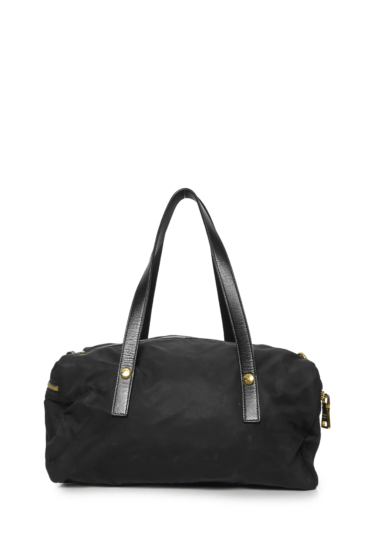 Prada Tessuto Nylon & Saffiano Leather Handle Purse - Image 3
