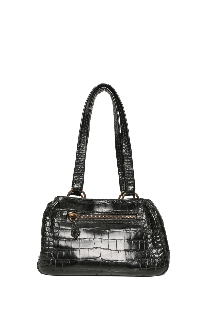Prada Vintage Crocodile Leather Shoulder Bag - Image 3