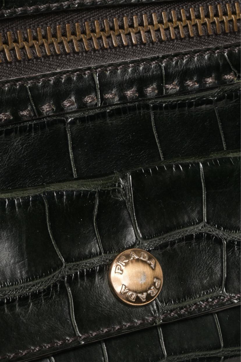 Prada Vintage Crocodile Leather Shoulder Bag - Image 6