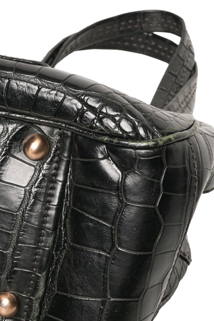 Prada Vintage Crocodile Leather Shoulder Bag - Image 7