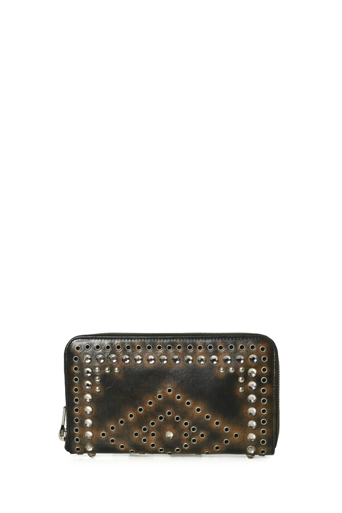 Prada Vitello Grommet Crystal Embellished Wallet - Image 3