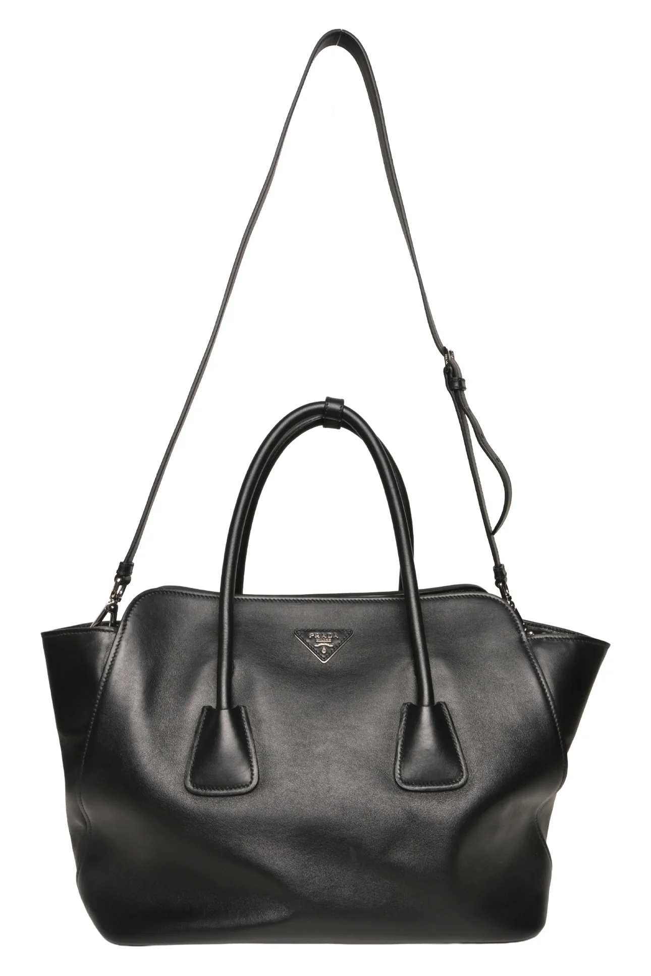 Prada Vitello Inside-Stud Soft East/West Tote - Image 7