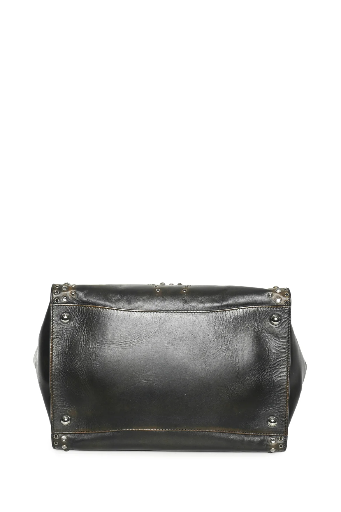 Prada Vitello Vintage Grommet Crystal Twin Tote - Image 4