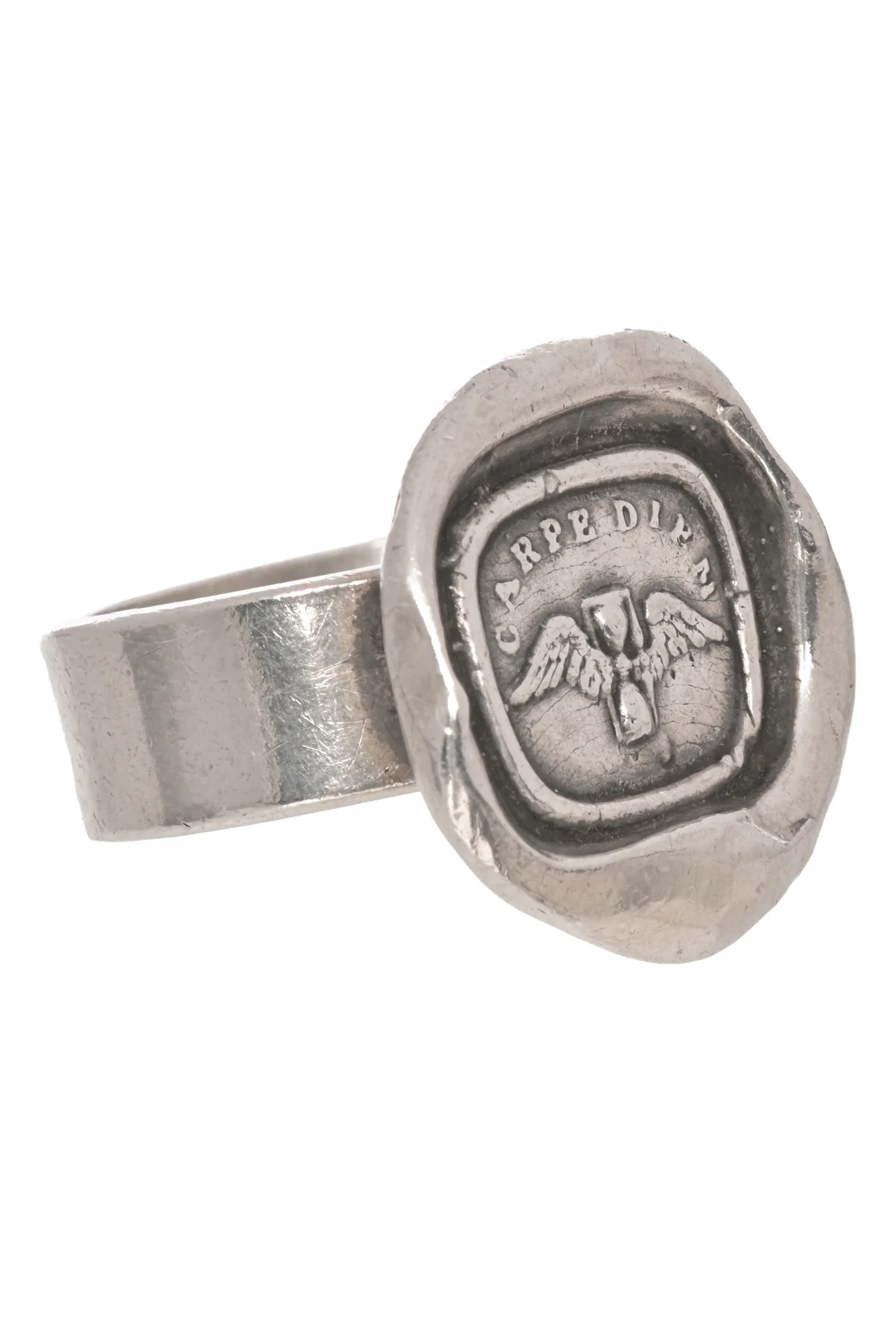 Pyrrha Size 5 925 Silver Carpe Diem Signet Ring - Image 3