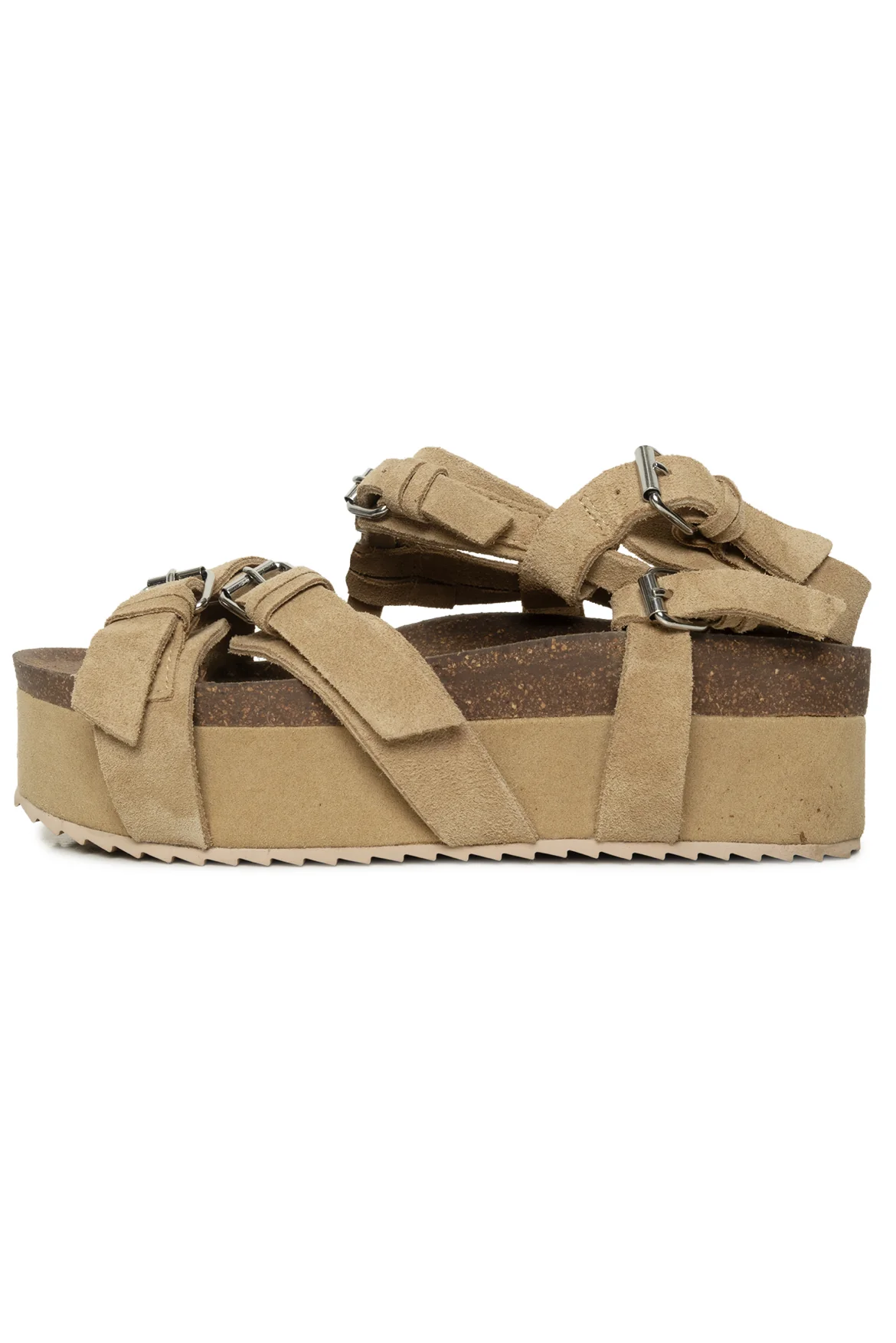 R13 Size 9 Khaki Suede Platform Sandals - Image 3