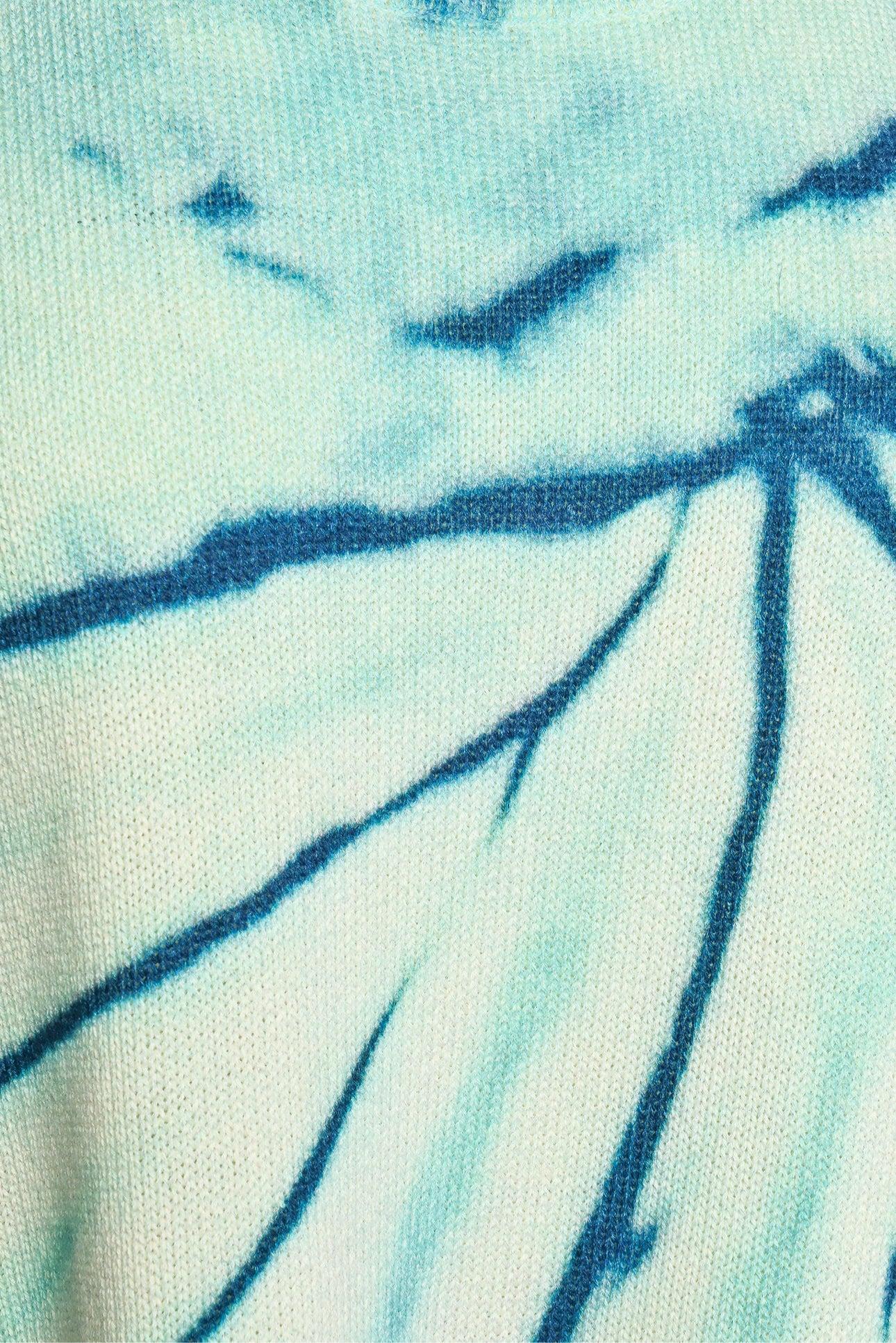 R13 Size S Blue Tie-Dye Destroyed Knit Tank Dress - Image 4