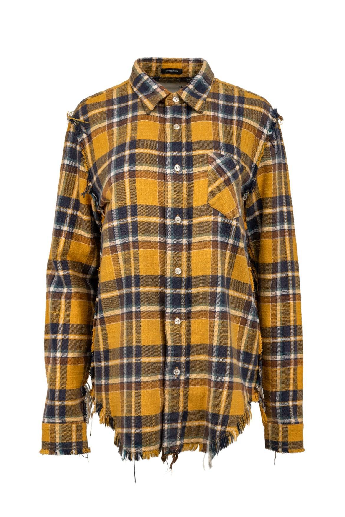 R13 Size XS Shredded Seam Shirt