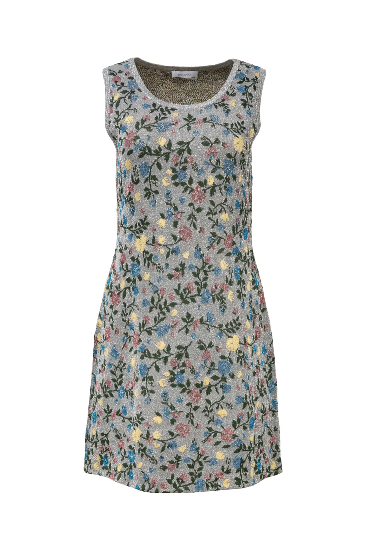 Rabanne Size L Floral Jacquard Lurex Mini Dress