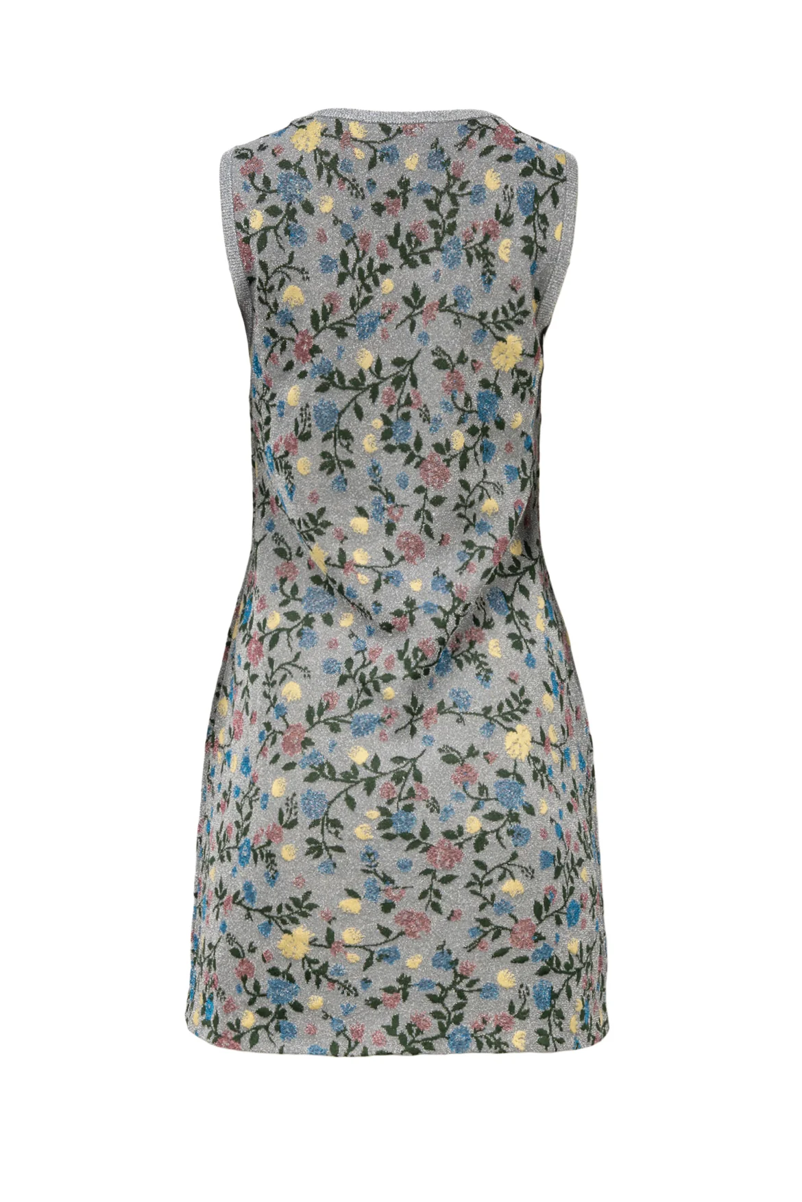 Rabanne Size L Floral Jacquard Lurex Mini Dress - Image 2
