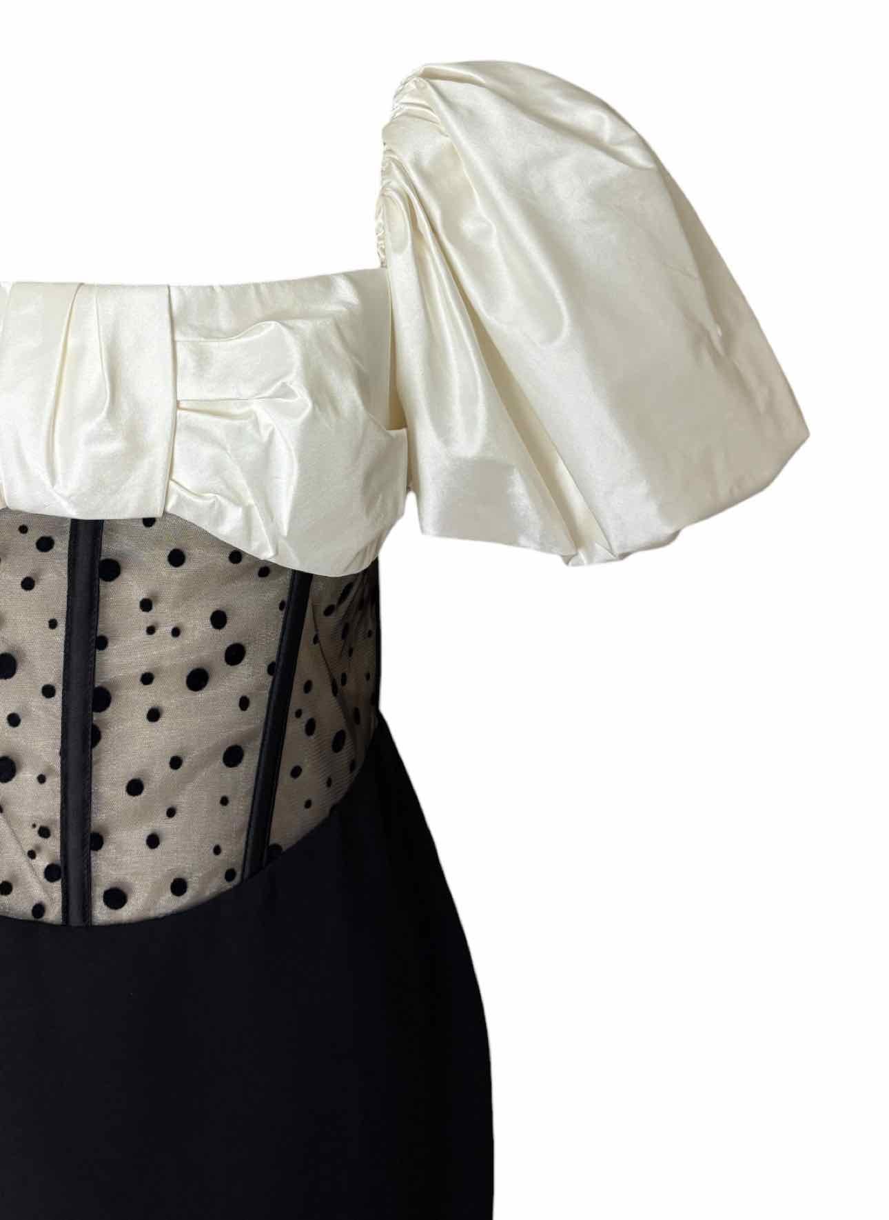 Rasario Size 44 Puffed Sleeve Corset Dress - Image 3