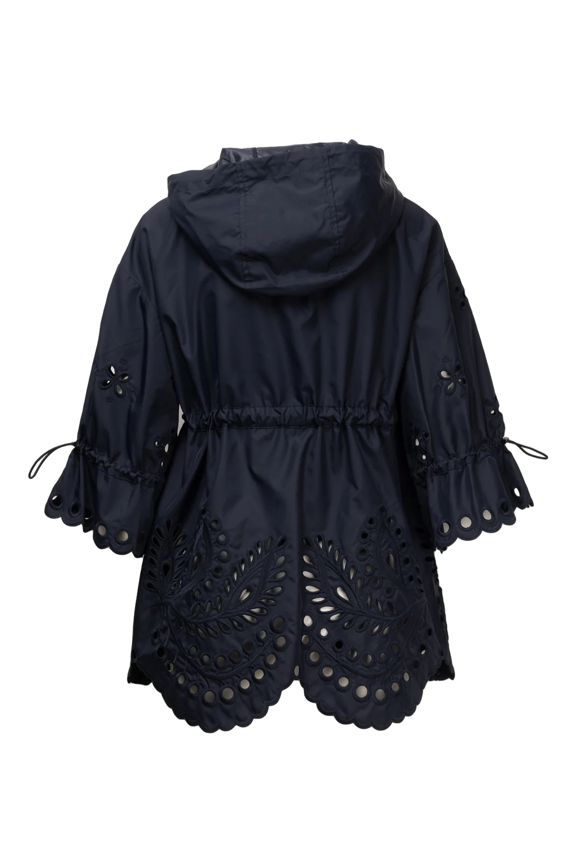 Red Valentino Size 6 Eyelet Nylon Belted Jacket - Image 2