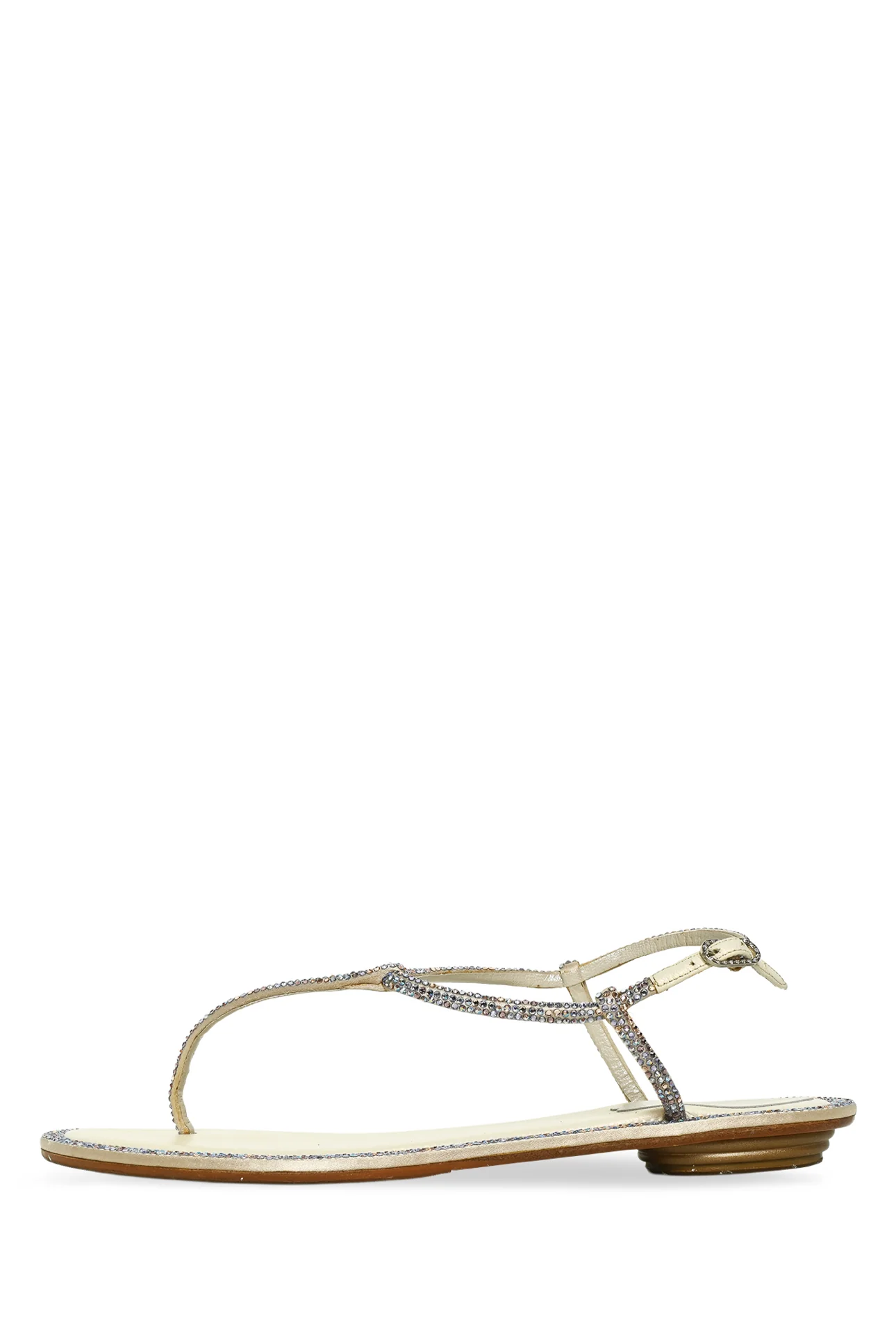 Rene Caovilla Size 8.5 Diana Crystal Embellished Flat Sandals - Image 3