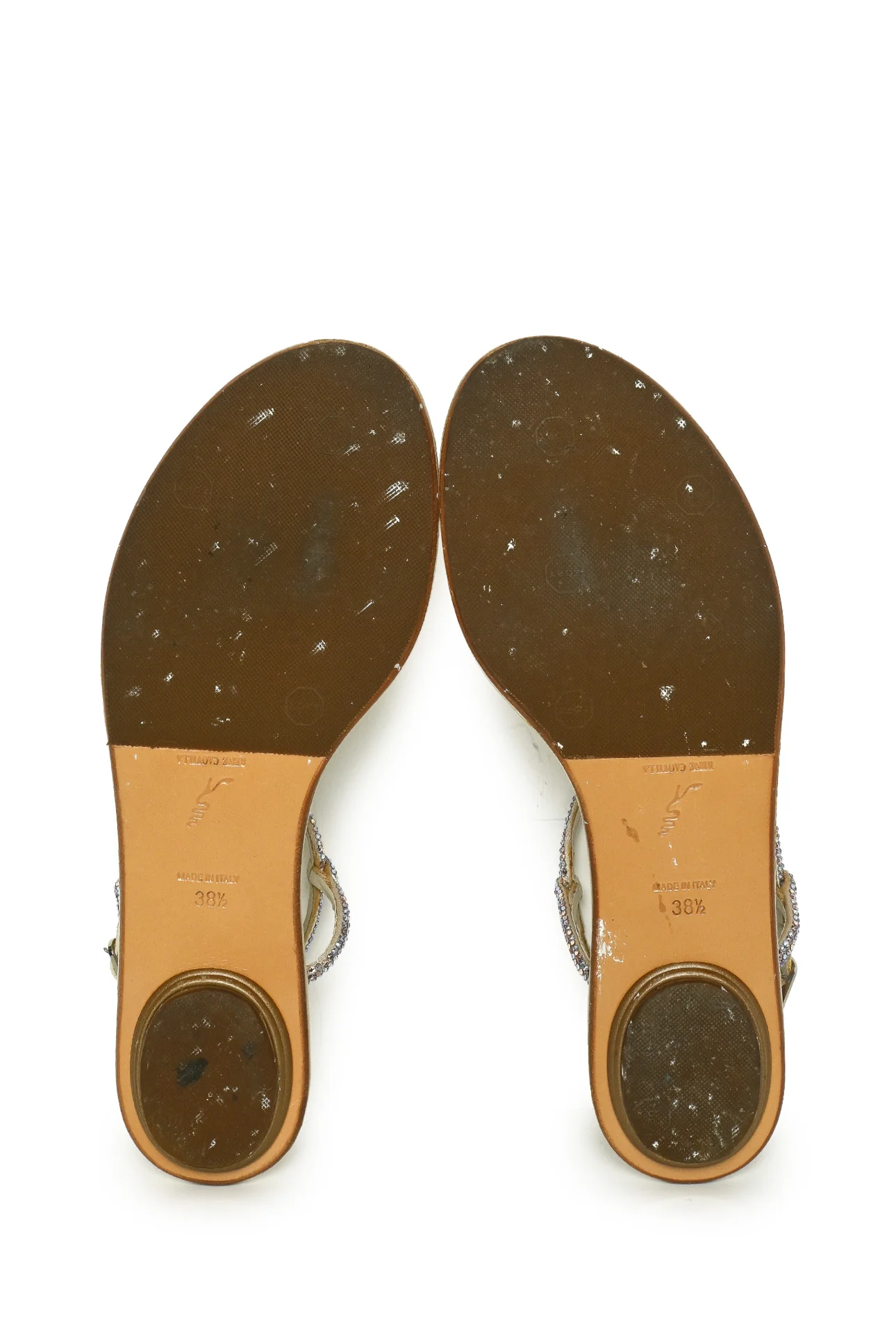 Rene Caovilla Size 8.5 Diana Crystal Embellished Flat Sandals - Image 7