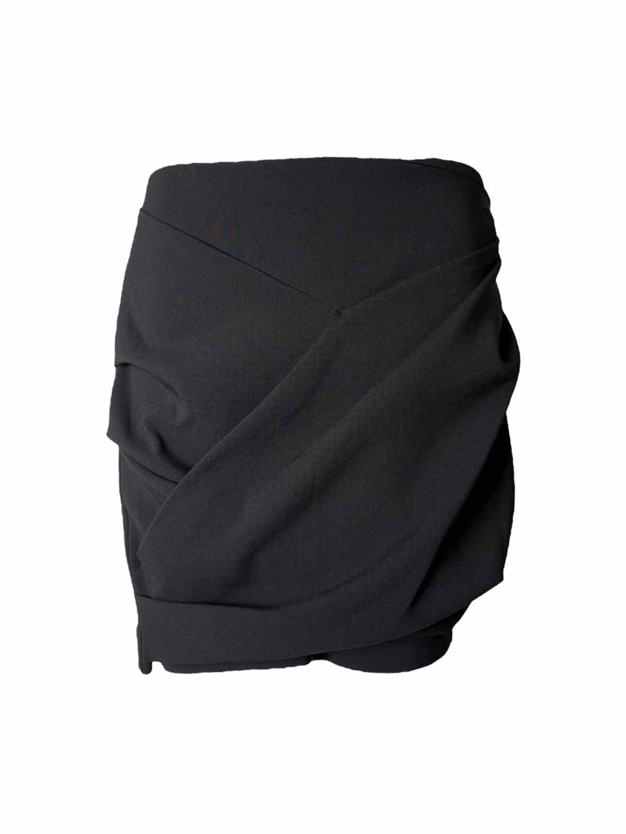 Rev___ Size 42 Pleated Poly Mini Skirt