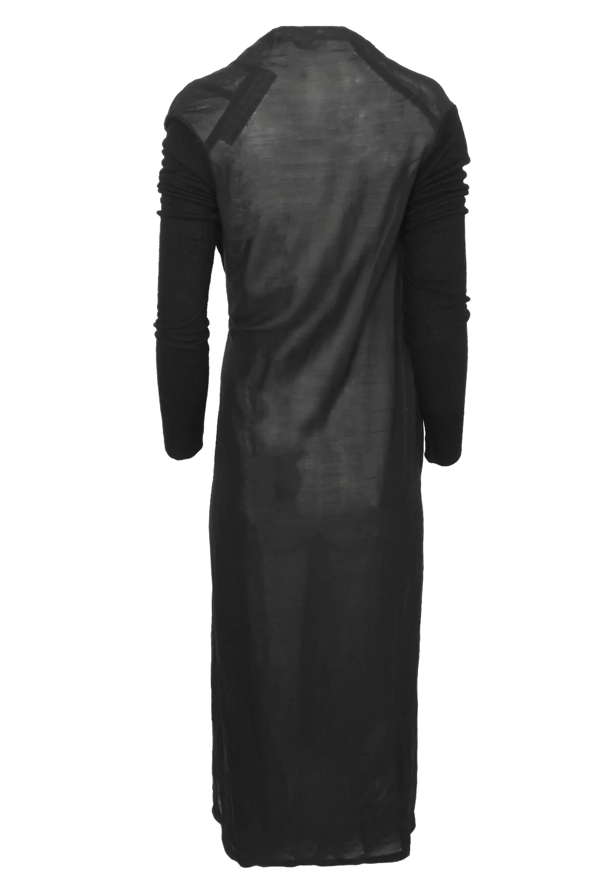 Rick Owens Size 6 2008 Sheer Long Sleeve Cowl Neck Dress - Image 2