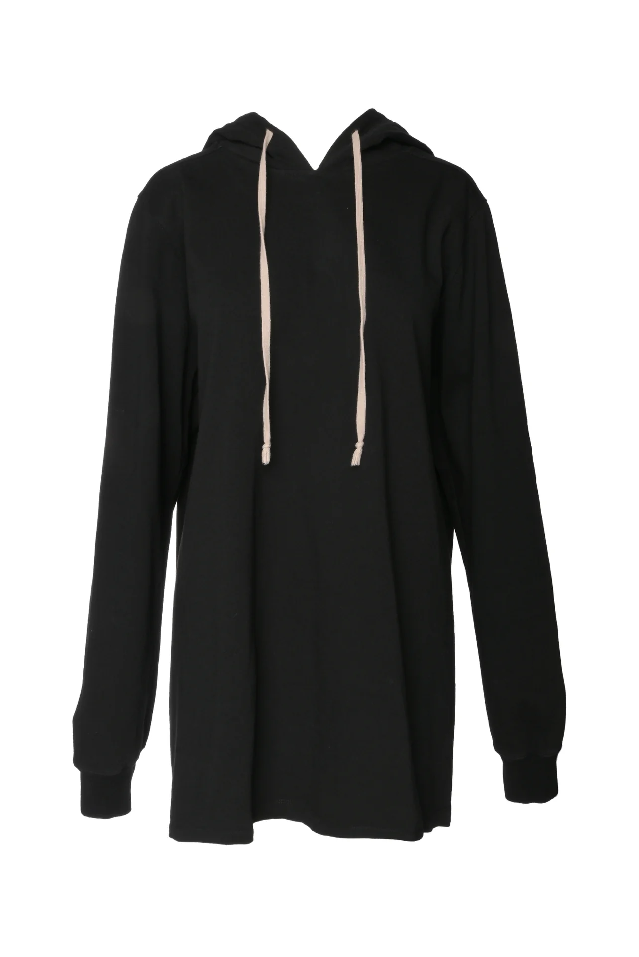 Rick Owens Size XL Men's Dirt S/S 18 Long Drawstring Hoodie