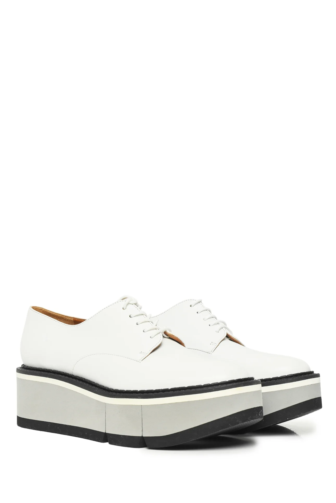 Robert Clergerie Size 37.5 Platform Leather Oxford Flats - Image 2