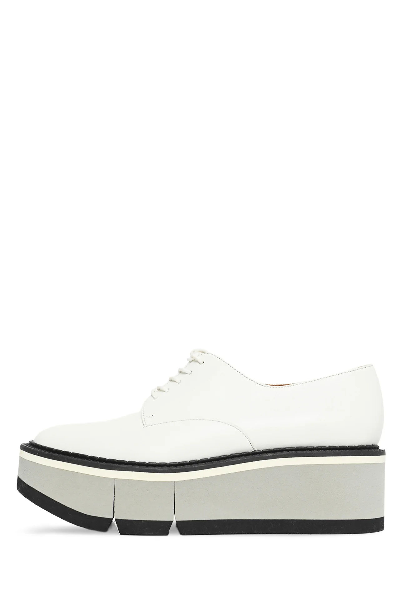 Robert Clergerie Size 37.5 Platform Leather Oxford Flats - Image 3