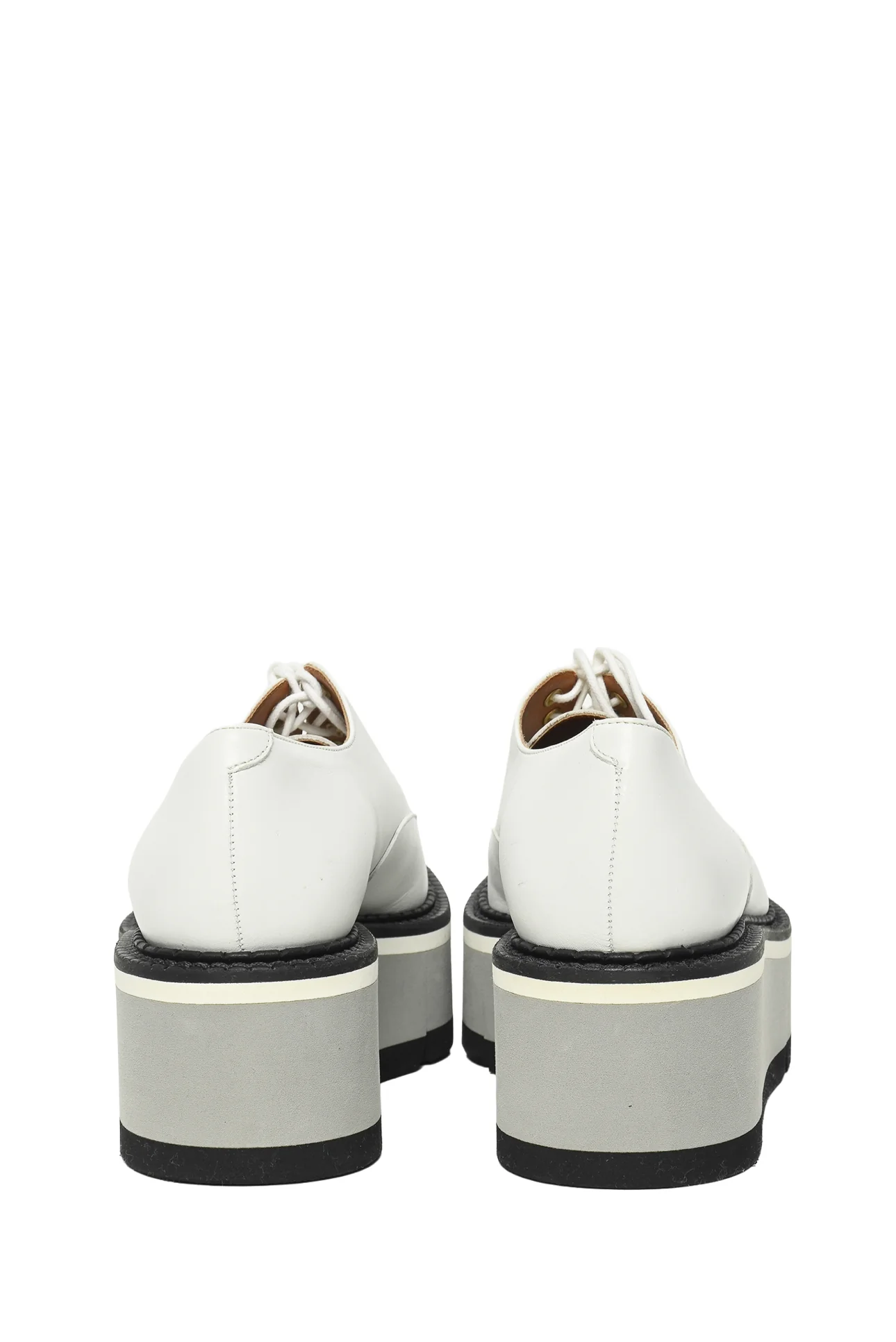 Robert Clergerie Size 37.5 Platform Leather Oxford Flats - Image 4