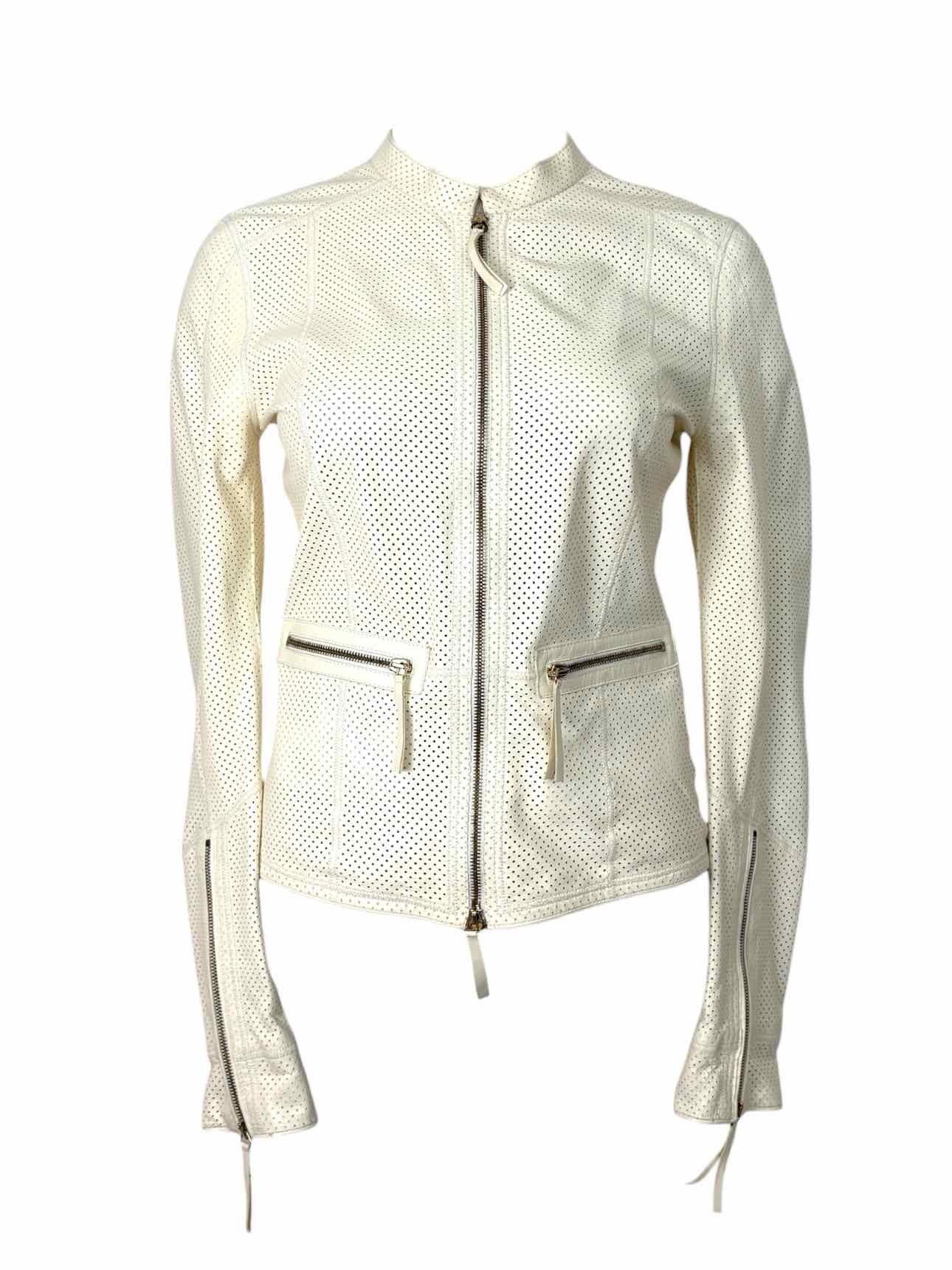Roberto Cavalli Size 42 Perforated Leather Jacket - Image 2
