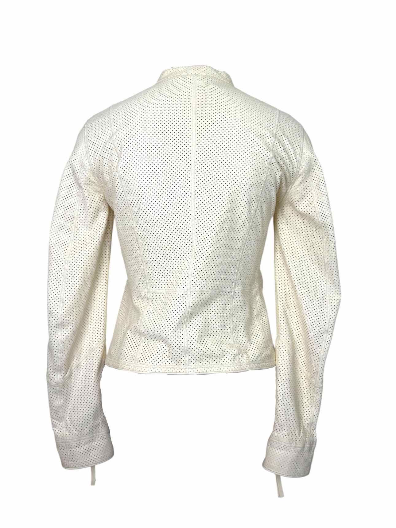 Roberto Cavalli Size 42 Perforated Leather Jacket - Image 3