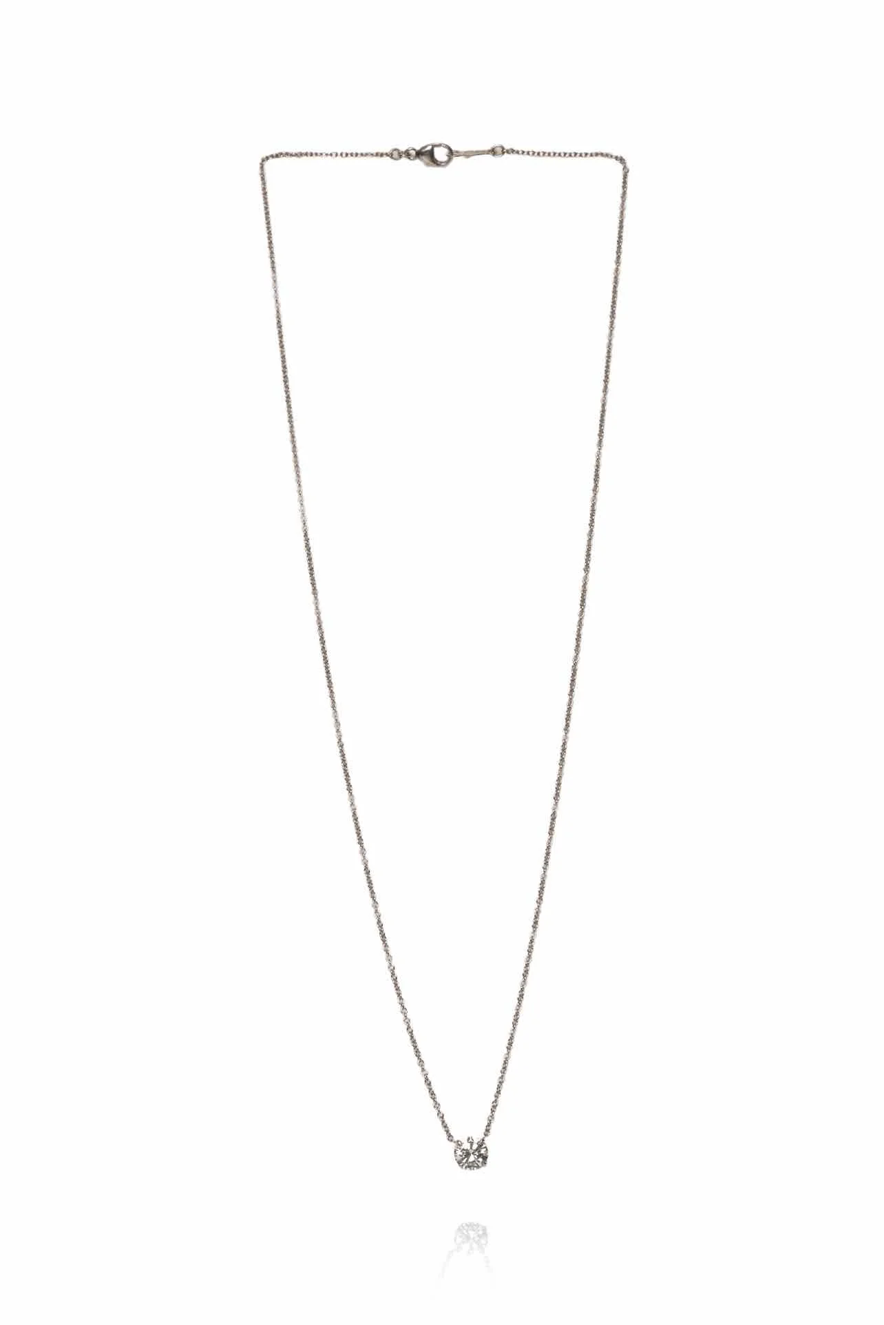 Roden Jewellers Platinum Solitaire Style Diamond Necklace - Image 2