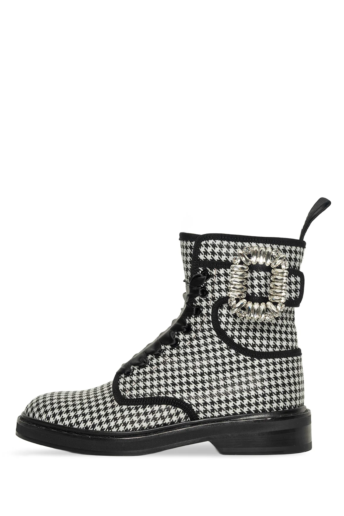 Roger Vivier Size 35 Viv Ranger Houndstooth Ankle Boots - Image 3