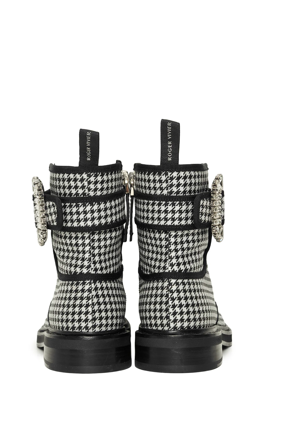 Roger Vivier Size 35 Viv Ranger Houndstooth Ankle Boots - Image 4