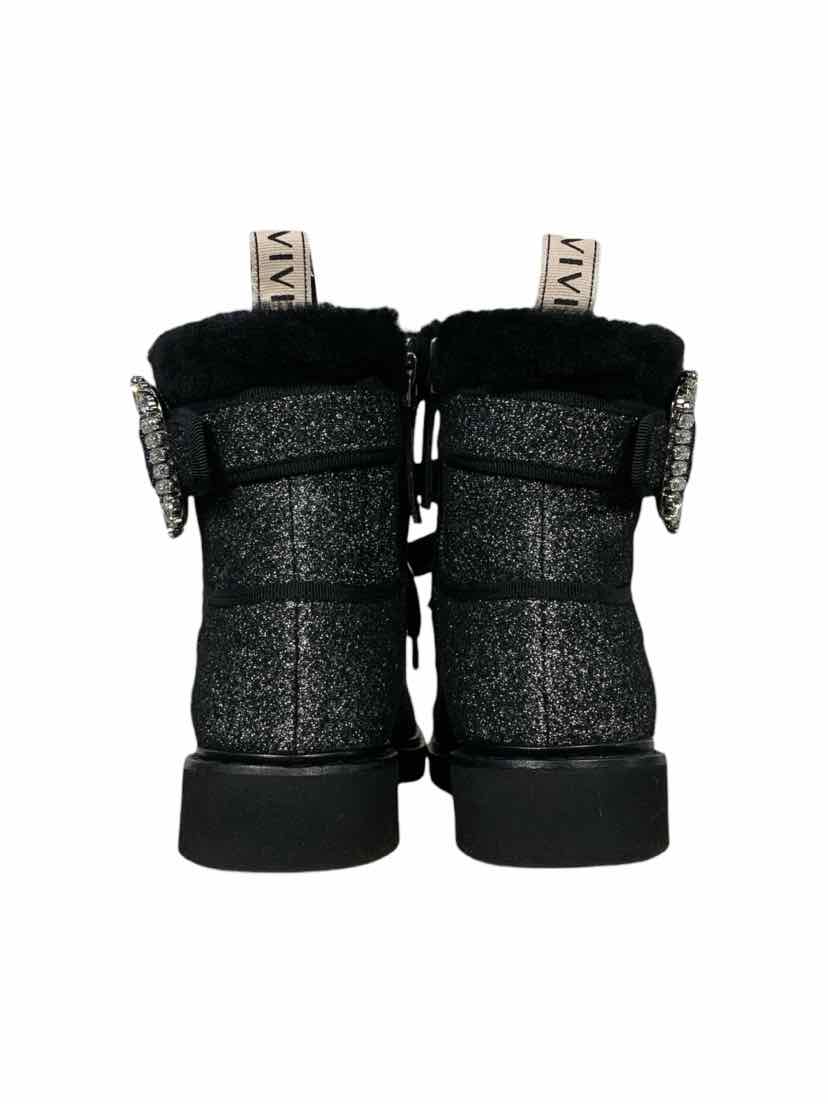 Roger Vivier Size 35 Viv' Rangers 45 Shearling Lined Ankle Boots - Image 4