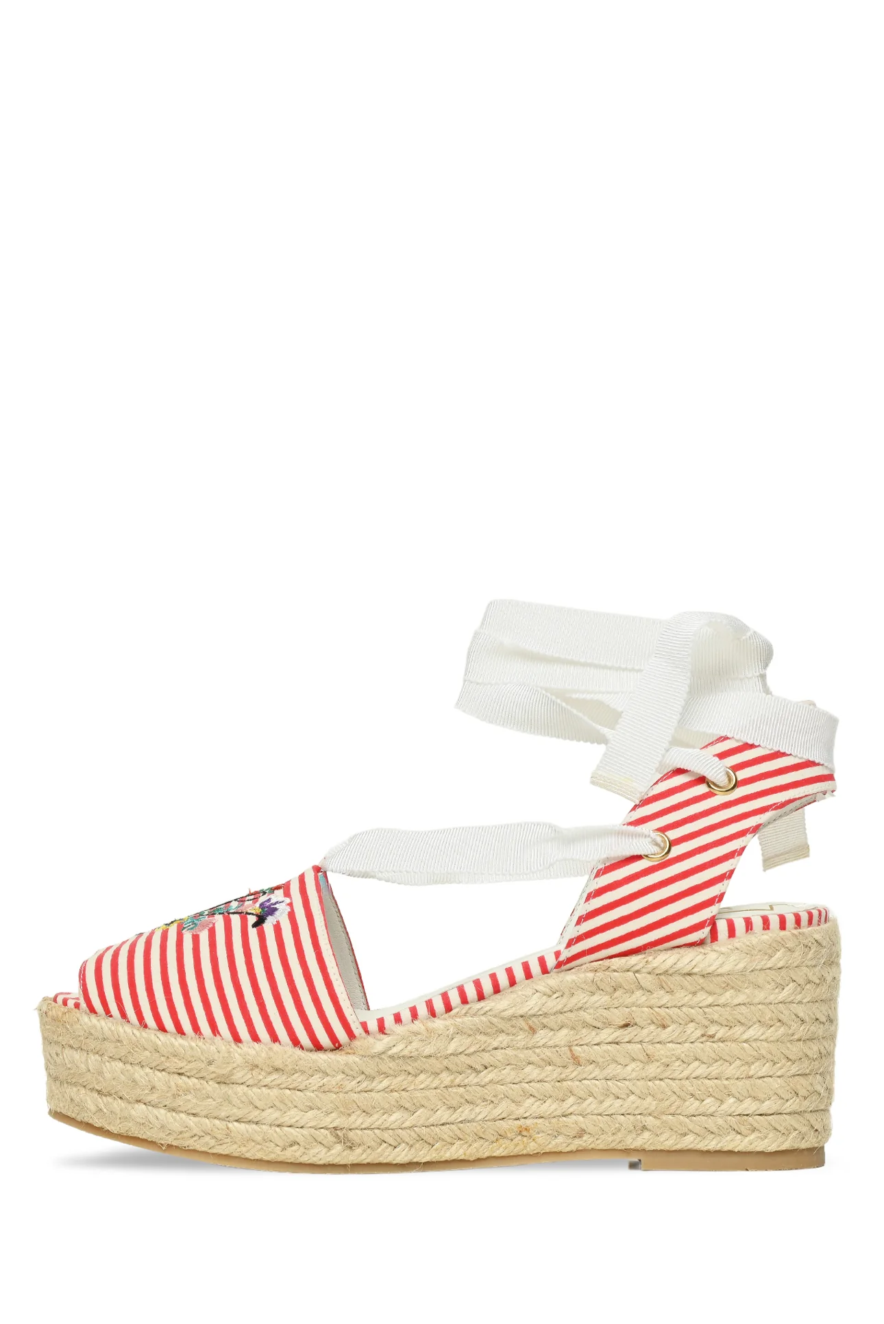 Roger Vivier Size 36.5 Blooming RV Embroidered Open Toe Espadrille Wedges - Image 3