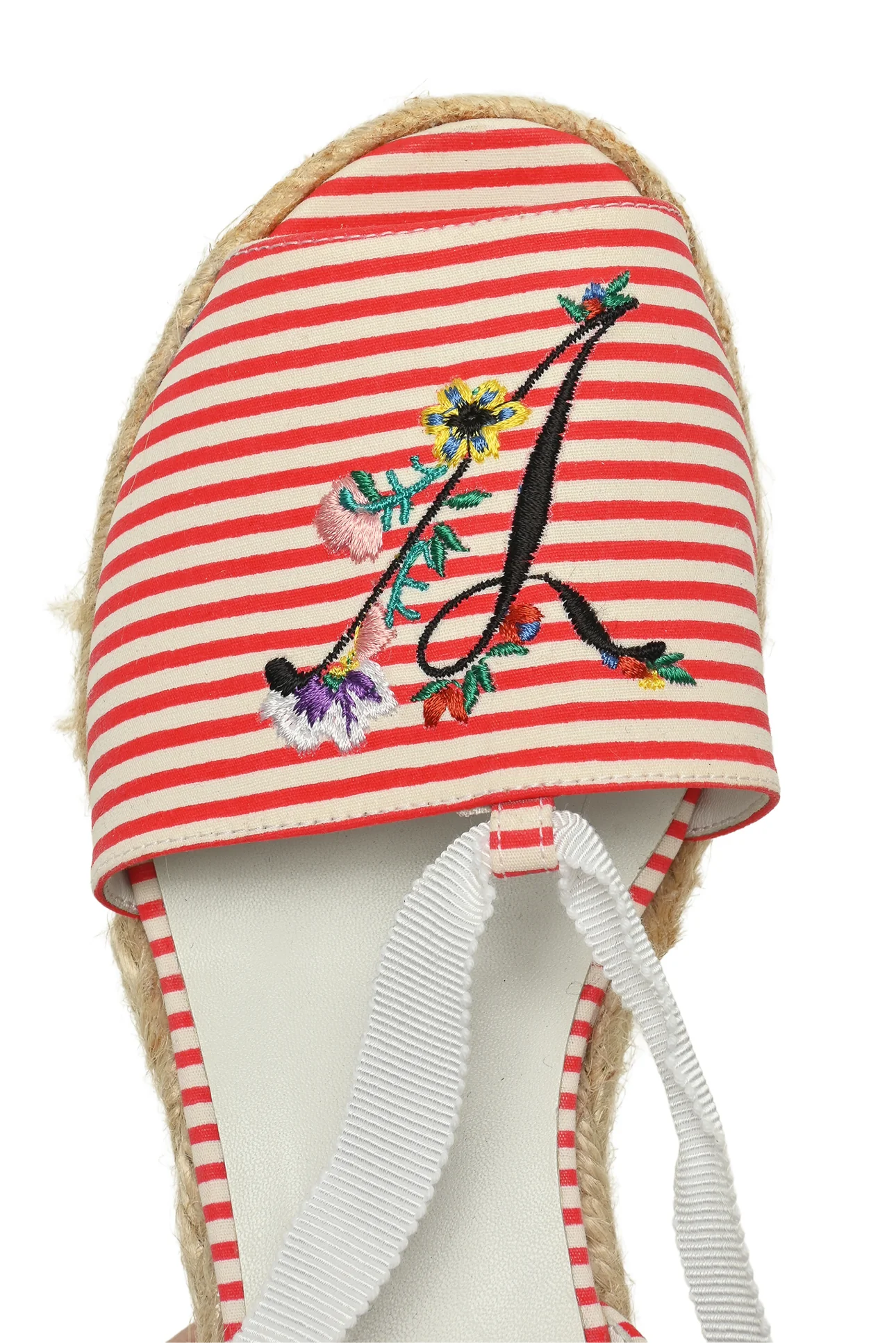 Roger Vivier Size 36.5 Blooming RV Embroidered Open Toe Espadrille Wedges - Image 5