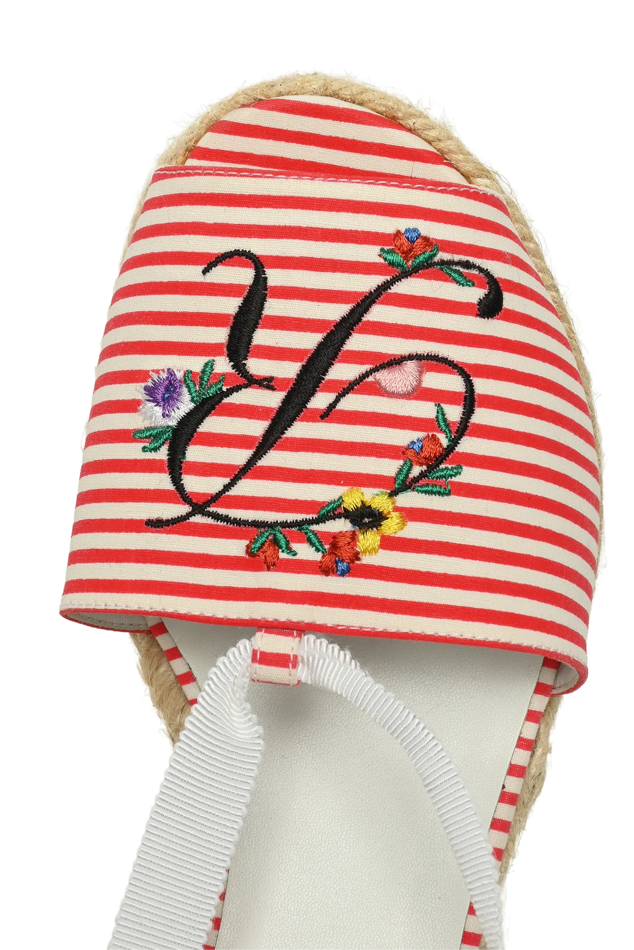 Roger Vivier Size 36.5 Blooming RV Embroidered Open Toe Espadrille Wedges - Image 6