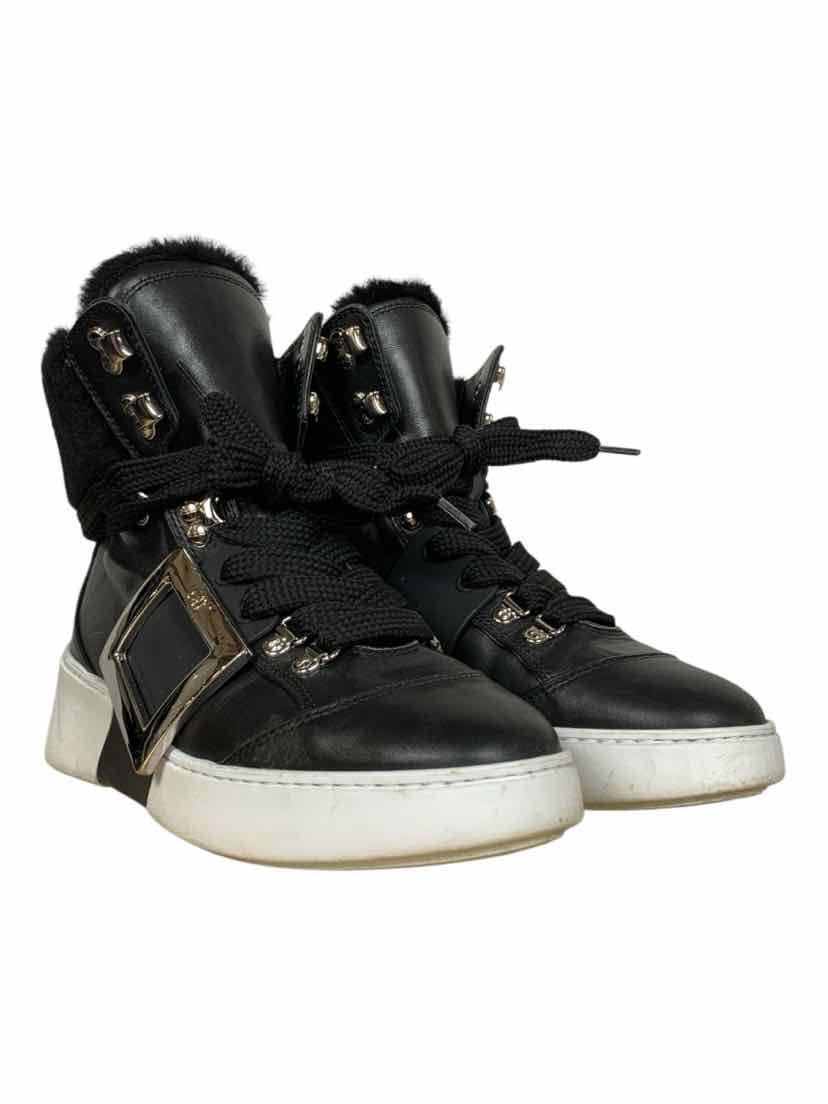 Roger Vivier Size 37 Viv' Shearling Lined Ankle Boots - Image 2