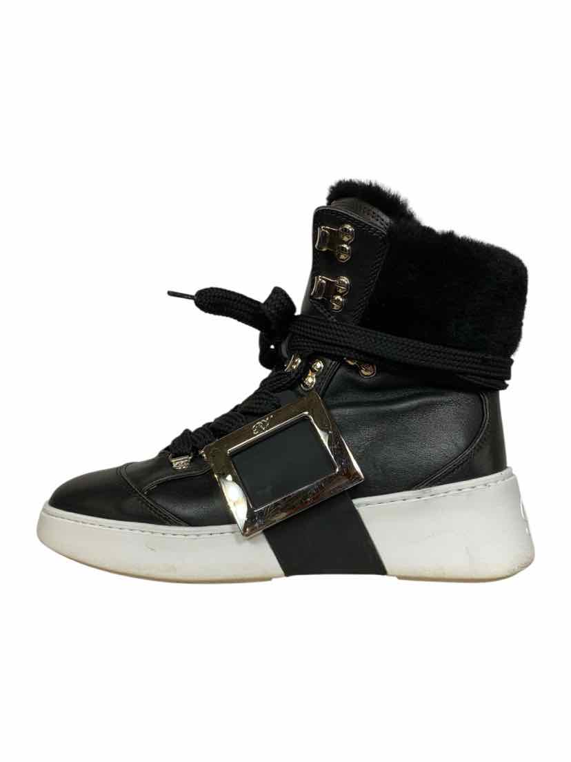 Roger Vivier Size 37 Viv' Shearling Lined Ankle Boots - Image 3