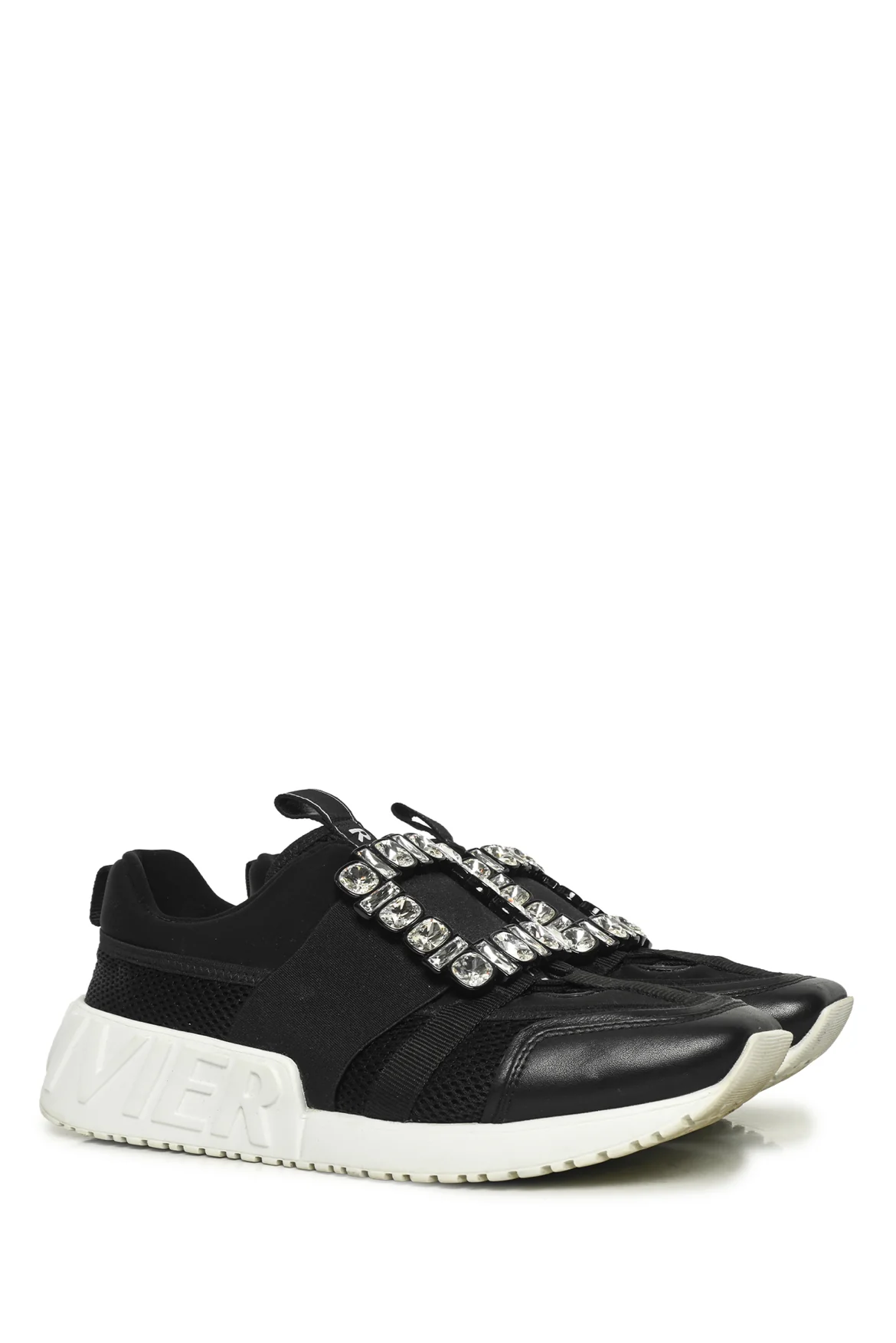 Roger Vivier Size 38.5 Viv' Go Strass Buckle Sneakers - Image 2