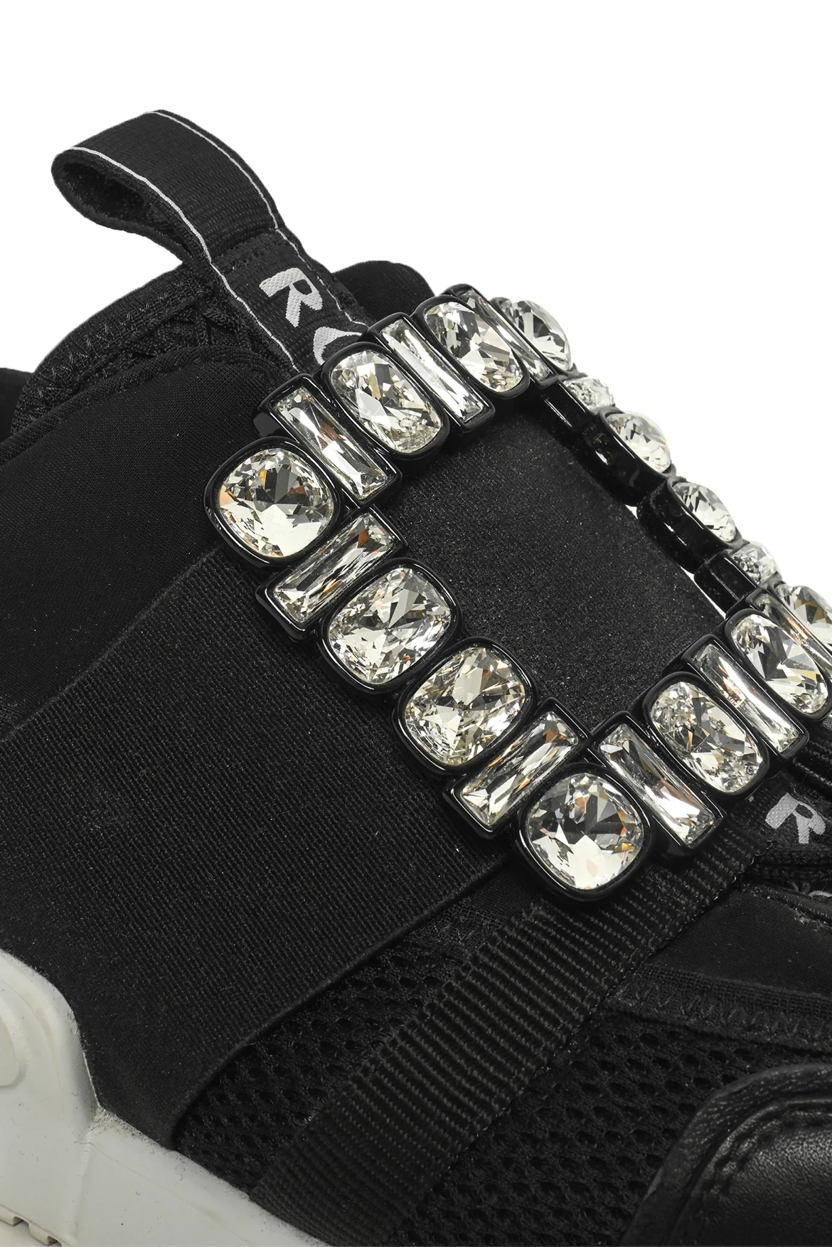 Roger Vivier Size 38.5 Viv' Go Strass Buckle Sneakers - Image 4