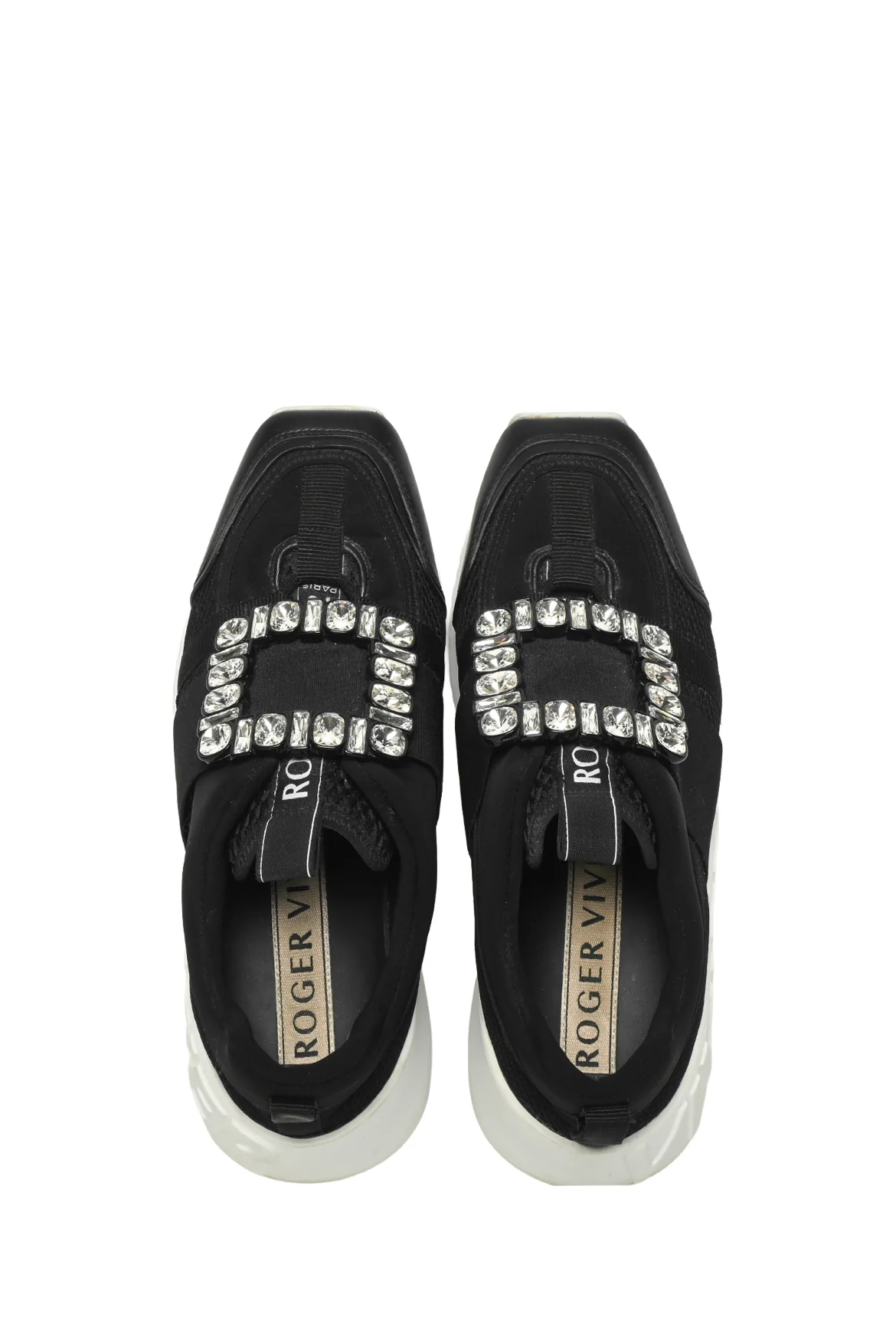 Roger Vivier Size 38.5 Viv' Go Strass Buckle Sneakers - Image 5