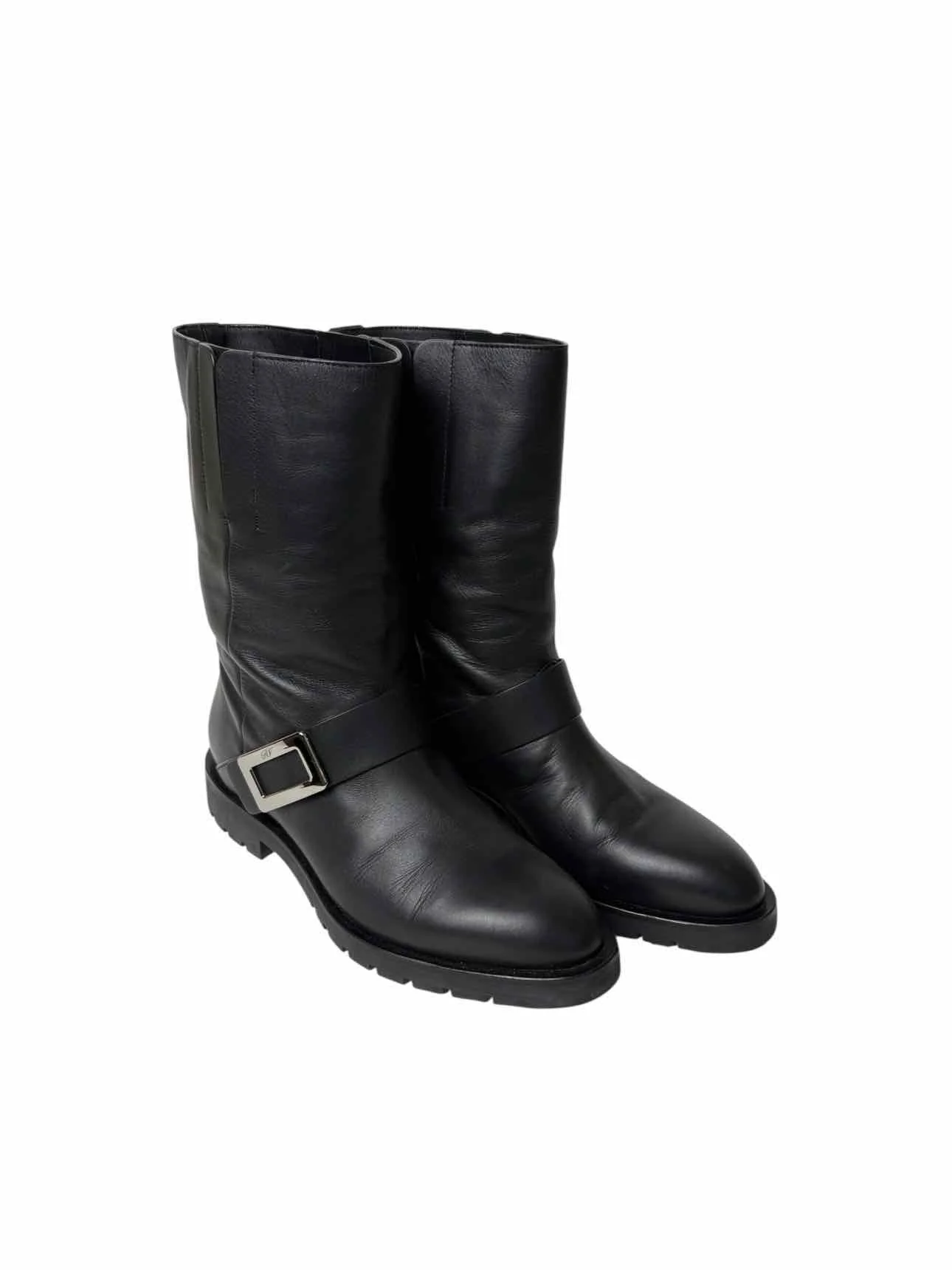 Roger Vivier Size 39.5 Leather Moto Boots - Image 2