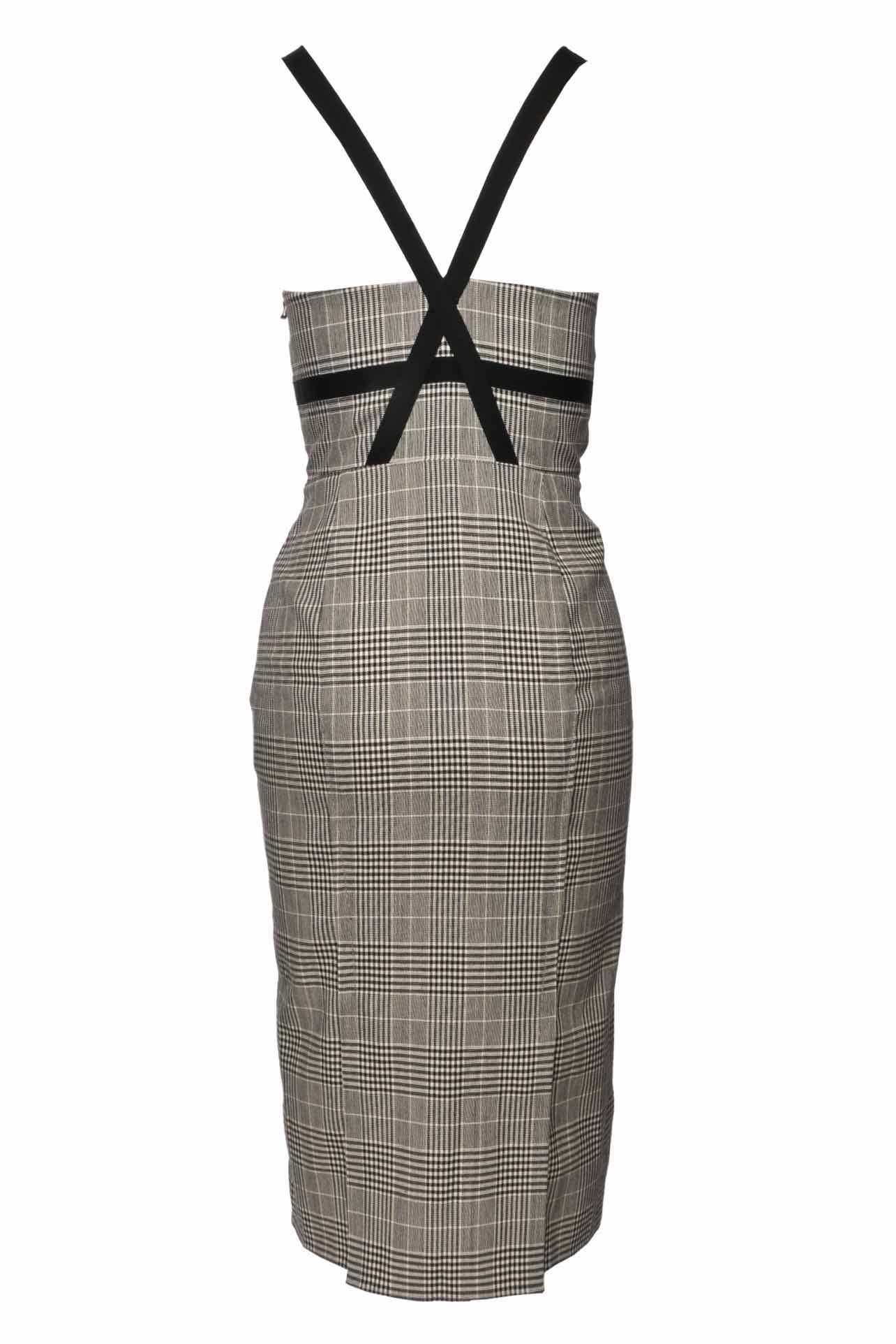 Roland Mouret Archive Size S Holloway Prince of Wales Checked Midi Dress - Image 2
