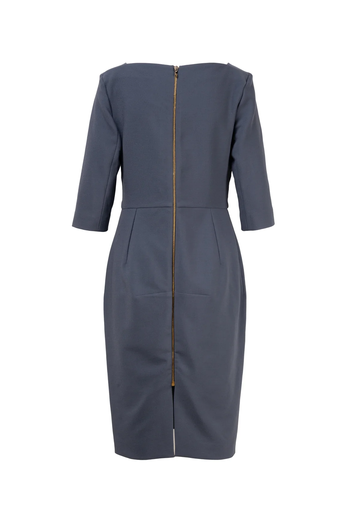 Roland Mouret Size 12 3/4 Sleeve Crepe Midi Dress - Image 2