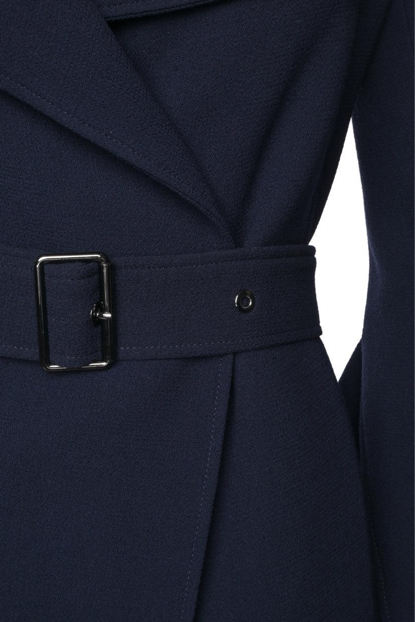 Roland Mouret Size 2 Millington Wool Crepe Coat - Image 3