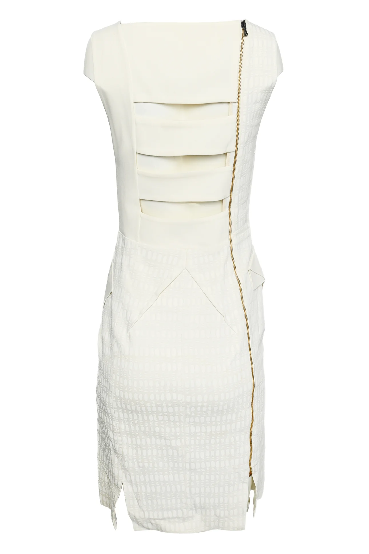 Roland Mouret Size 6 Mesh & Printed Sleeveless Midi Dress - Image 2