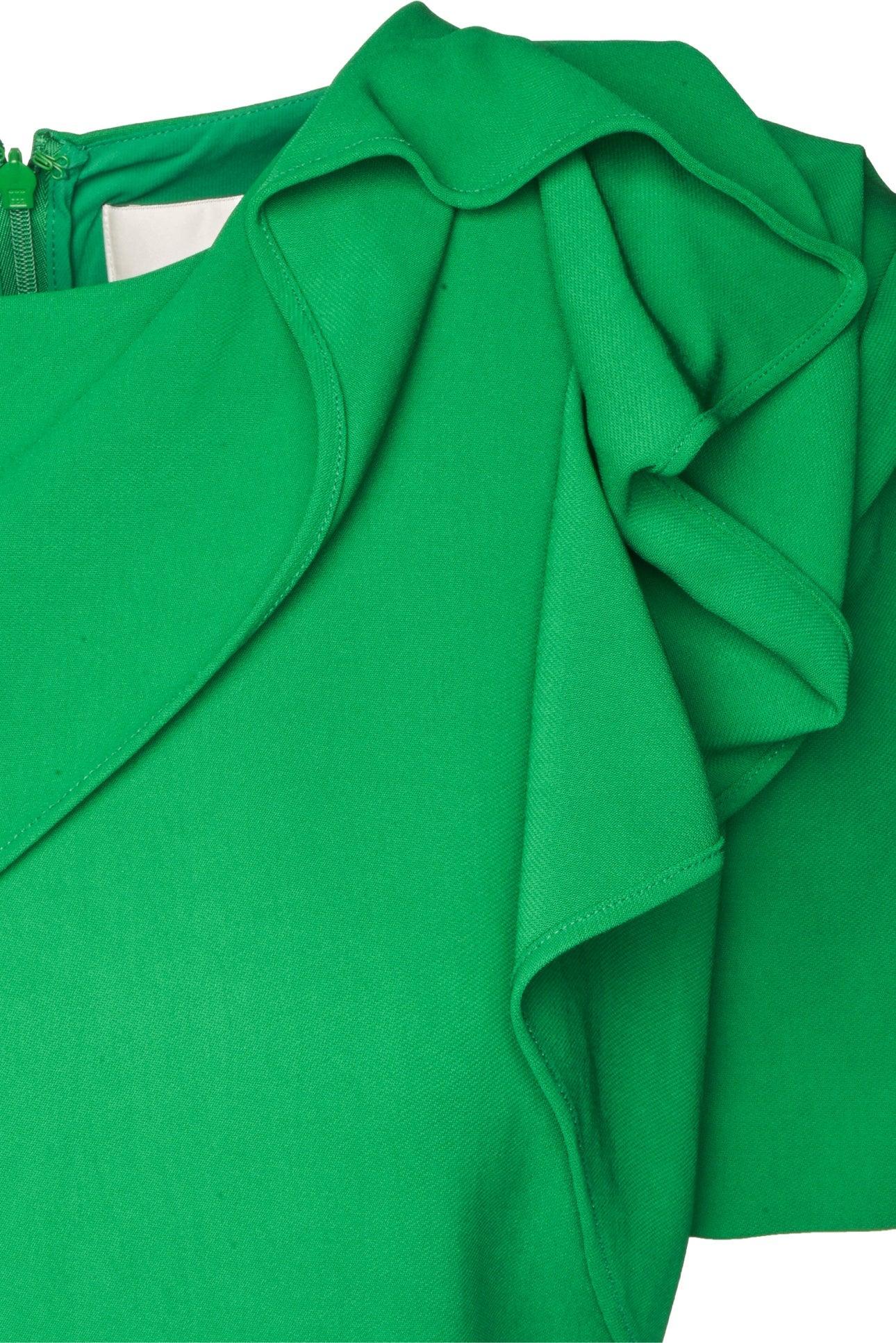 Roland Mouret Size 6 Short Sleeve Stretch-Cady Midi Dress - Image 3