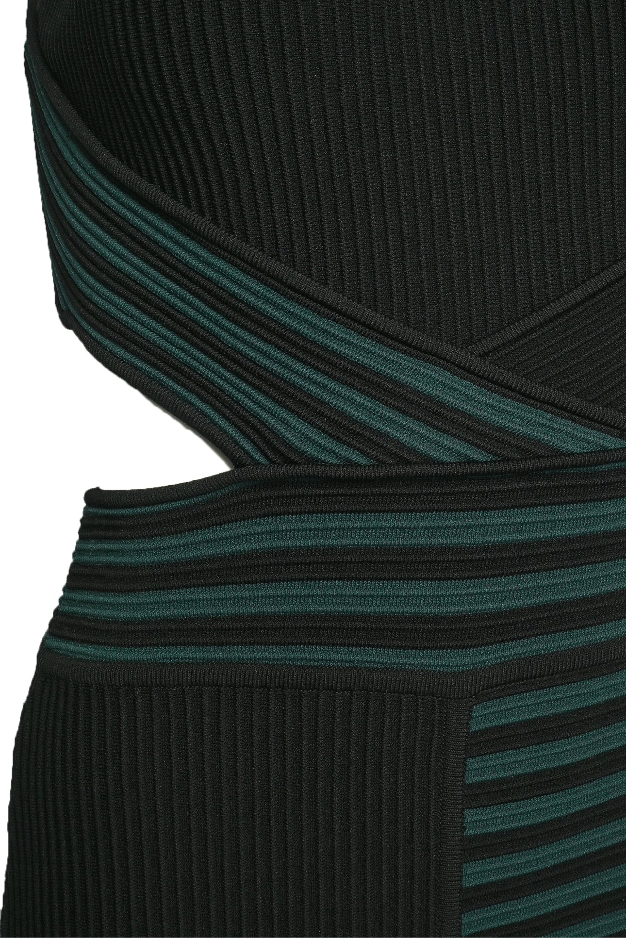 Ronny Kobo Size M Ribbed Bandage Cut Out Dress - Image 3
