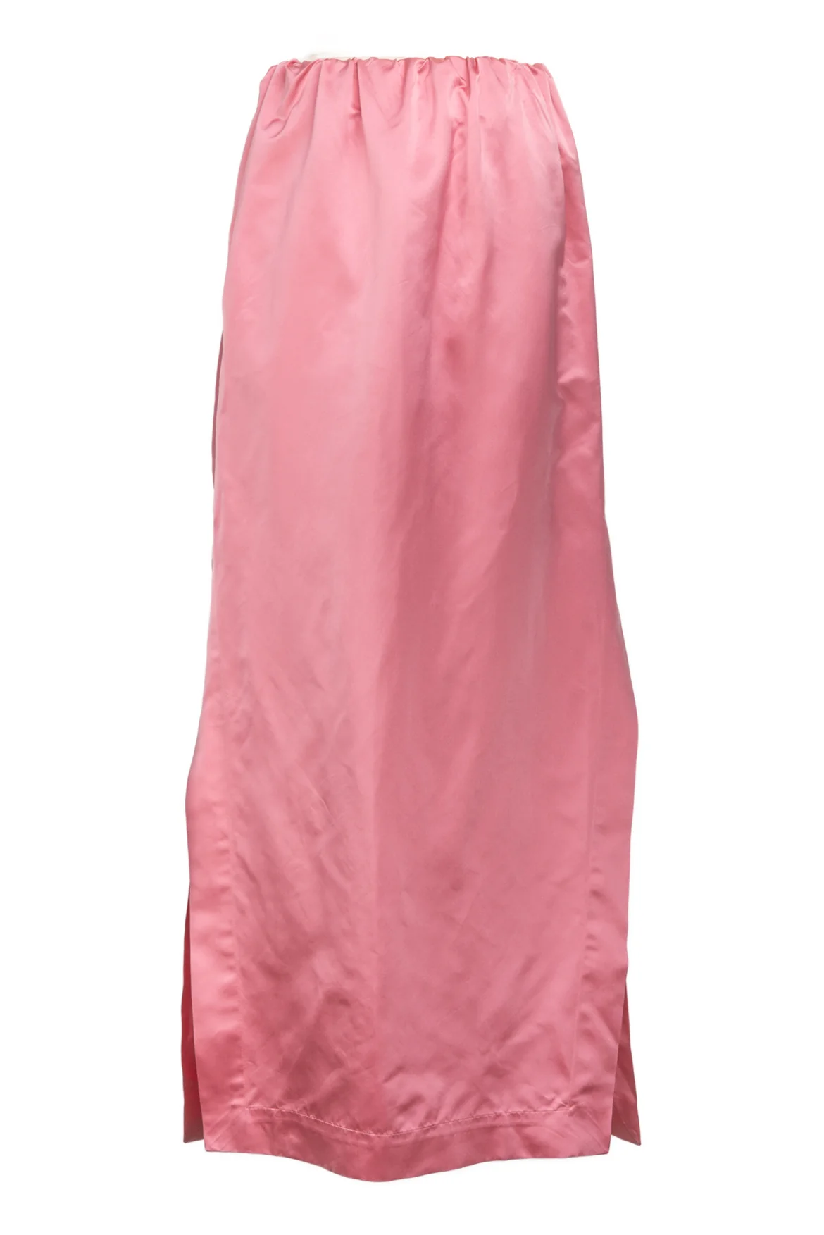 Sa Su Phi Size 44 Peonie Pink Satin Full Length Skirt