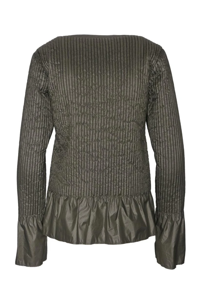 Sacai Size 2 Quilted Peplum Jacket - Image 3