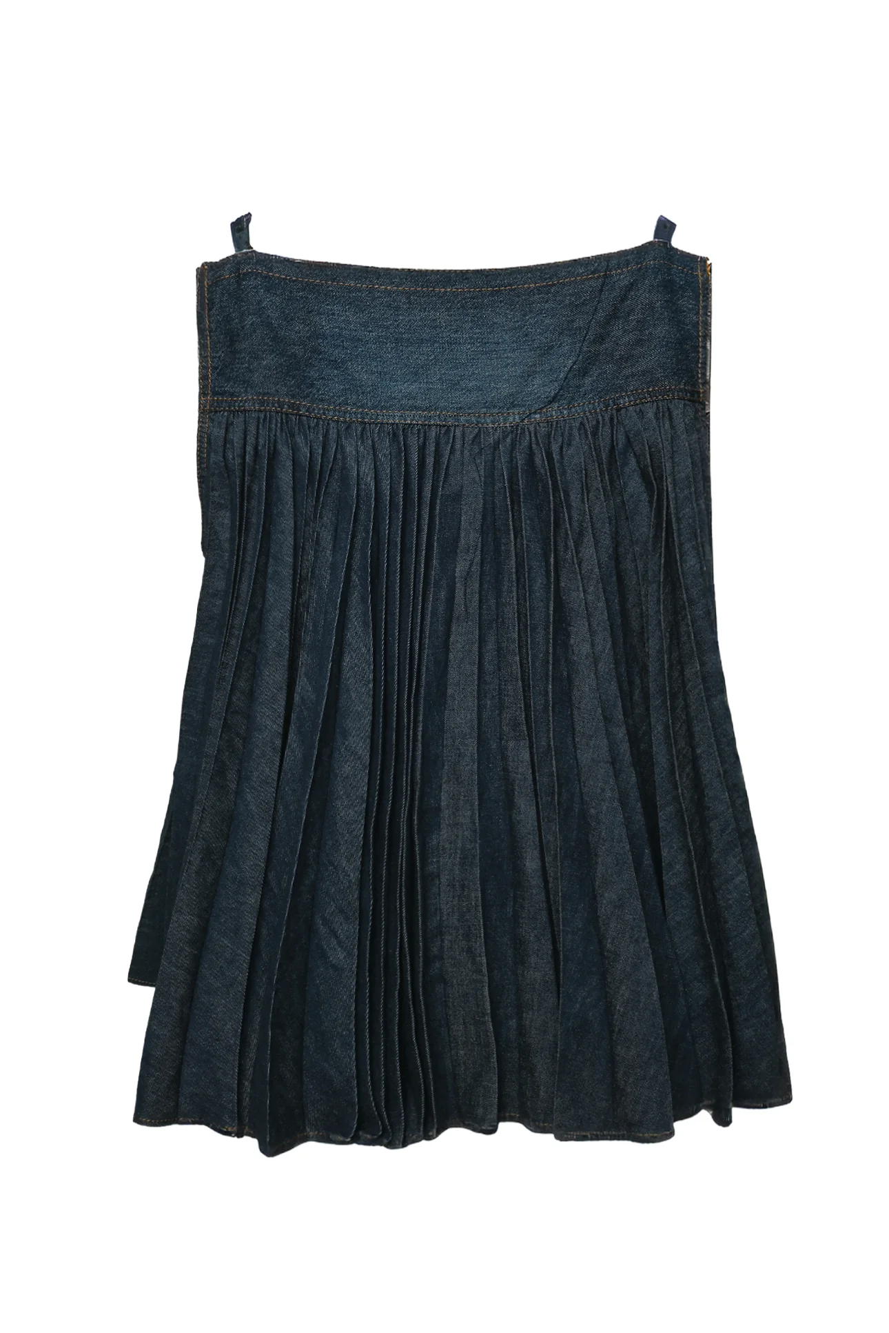 Sacai Size 3 Denim Cami With Pleated Back - Image 2
