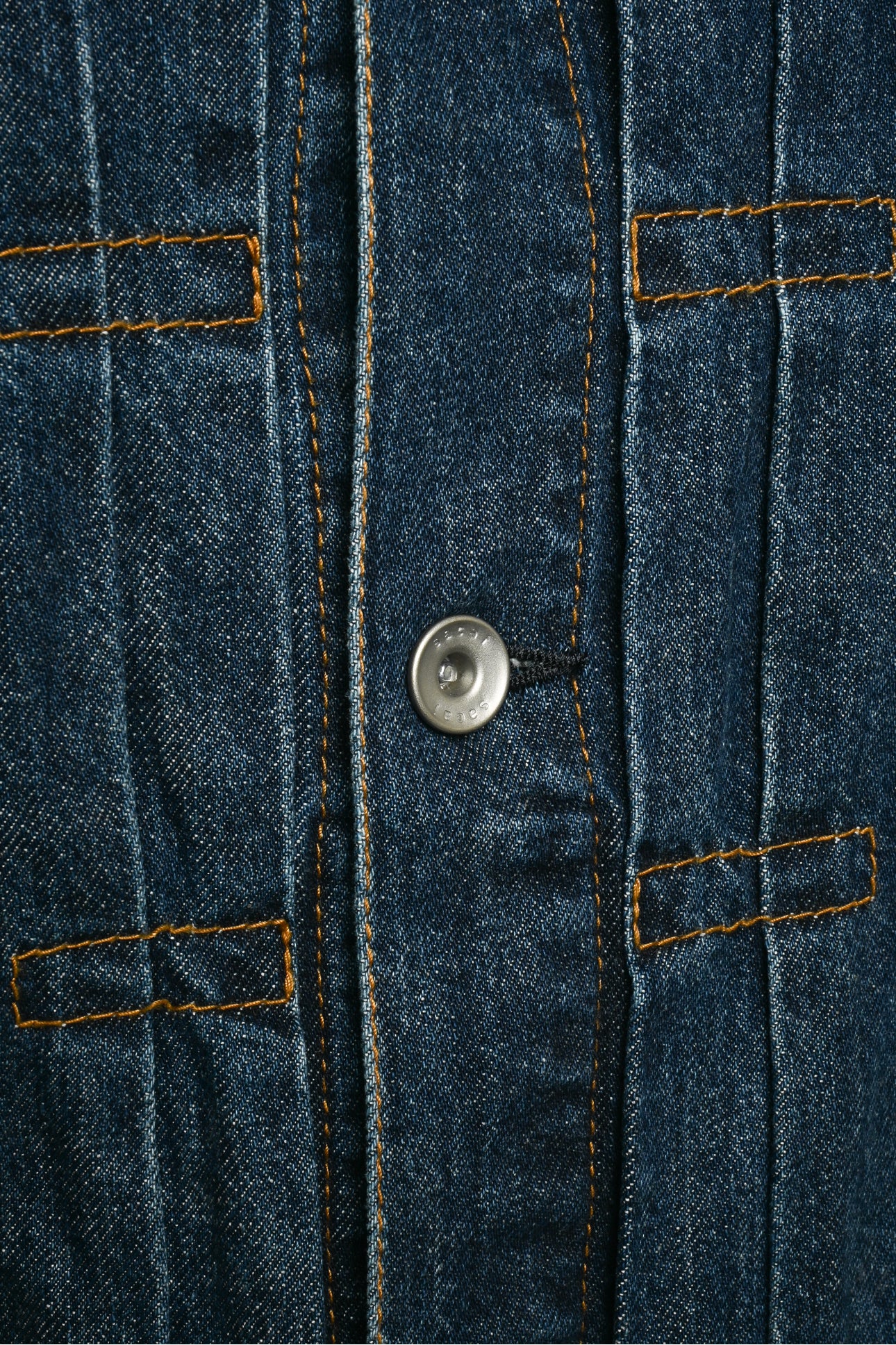 Sacai Size 3 Denim Cami With Pleated Back - Image 3
